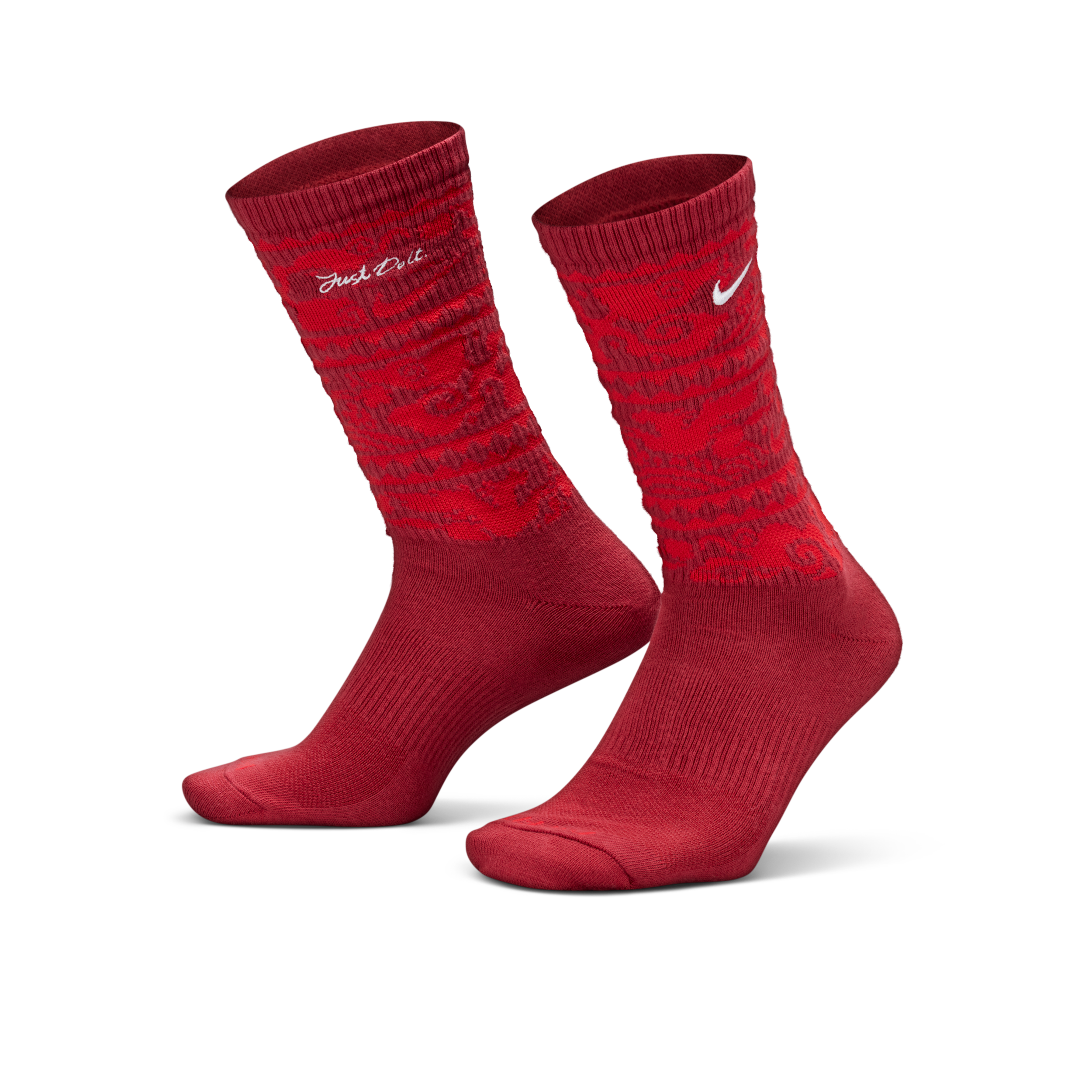 Nike Unisex Everyday Plus "Lunar New Year" Cushioned Crew Socks (1 Pair) in Red | IH8624-612