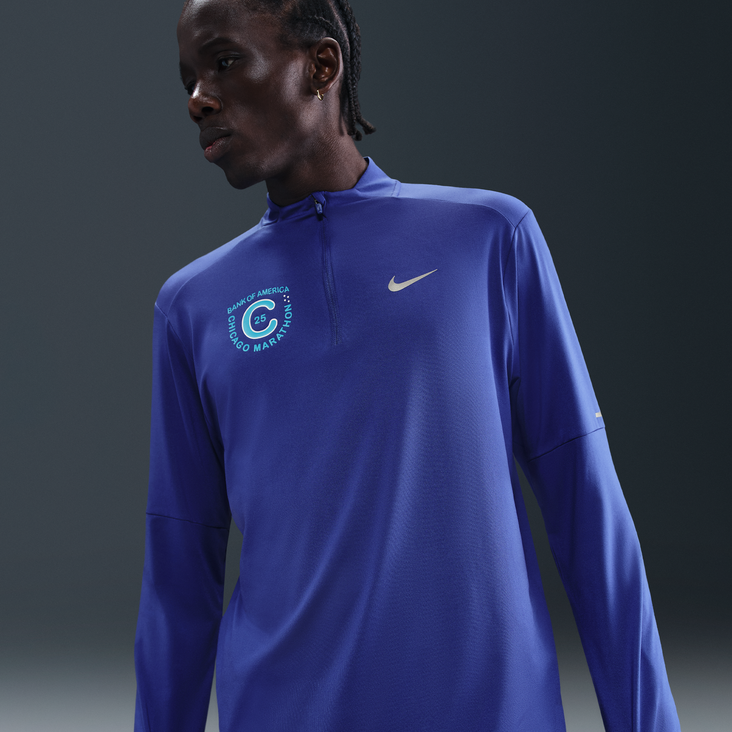 Nike Men's Element Dri-fit 1/4-zip Running Top In Blue