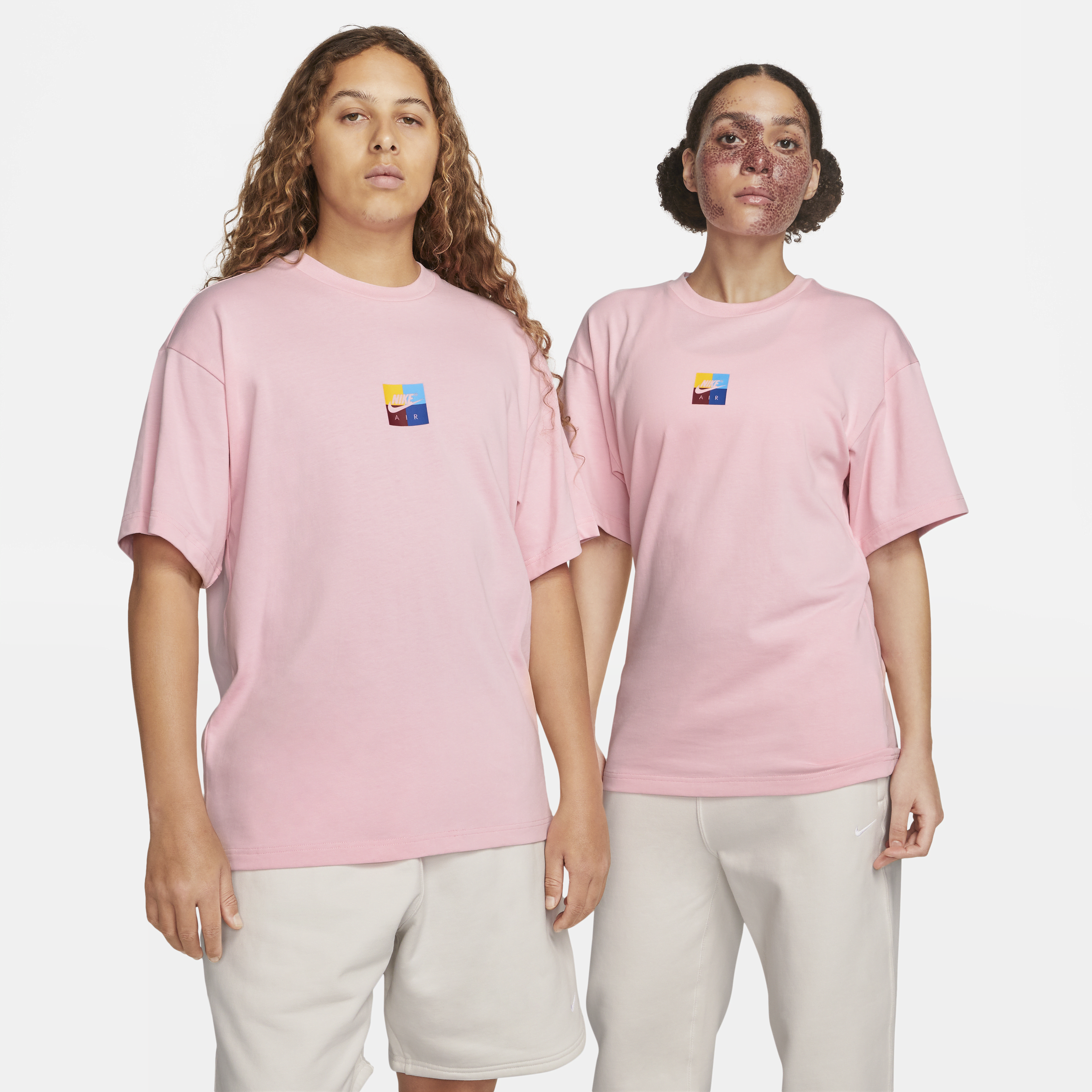 Nike Unisex Air "goddess" T-shirt In Pink