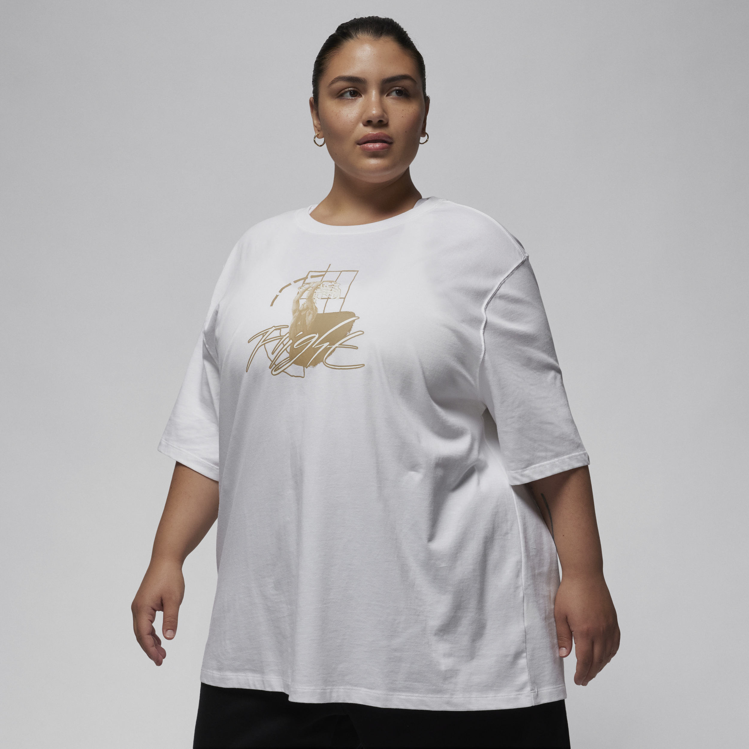 Jordan Women's  Graphic T-shirt (plus Size) In White