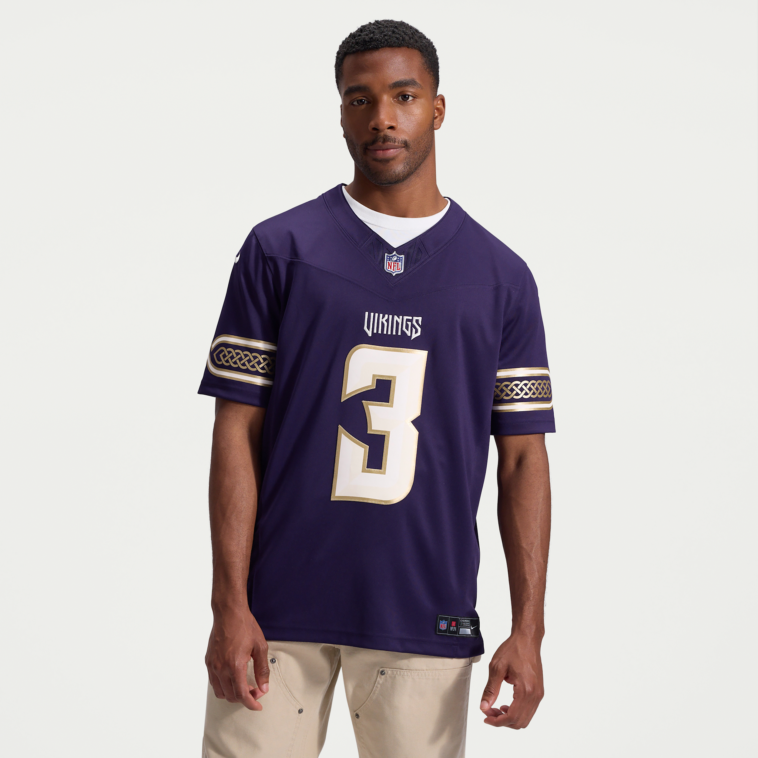 Nike Men's Jordan Addison Purple Minnesota Vikings 2026 Rivalries Collection Vapor F.u.s.e Stitched Limited Jersey - Purple