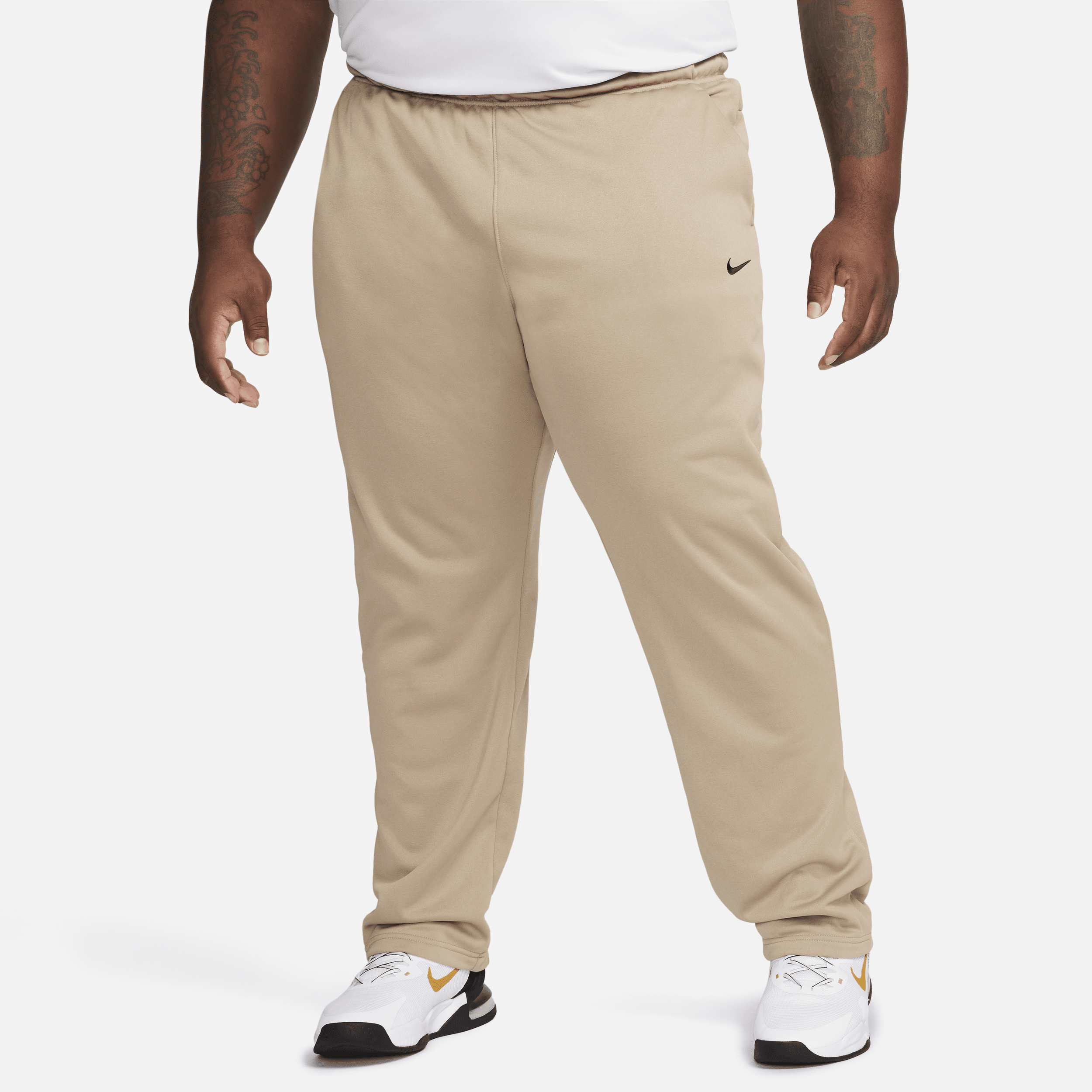 Nike Men's Therma Therma-fit Open Hem Fitness Pants In Brown