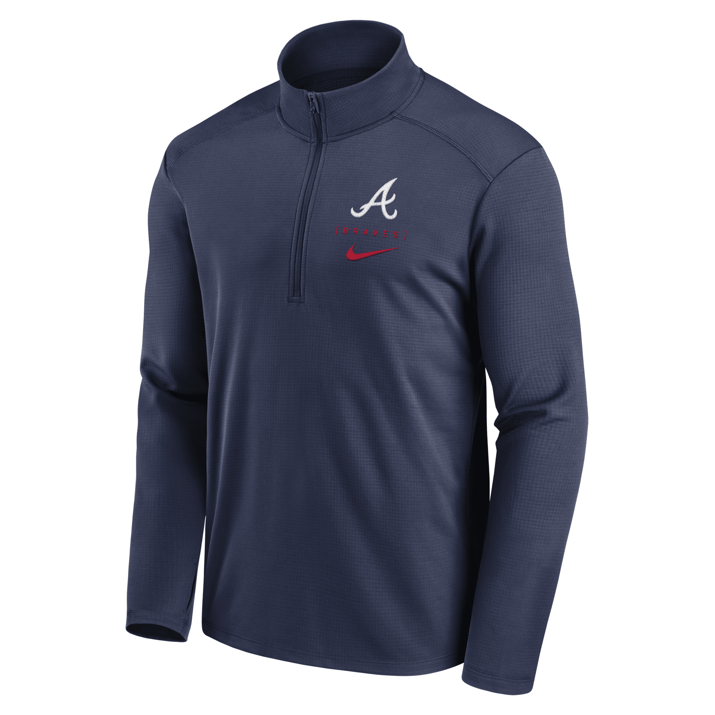 Nike Atlanta Braves Franchise Logo Pacer  Men's Dri-fit Mlb 1/2-zip Jacket In Blue