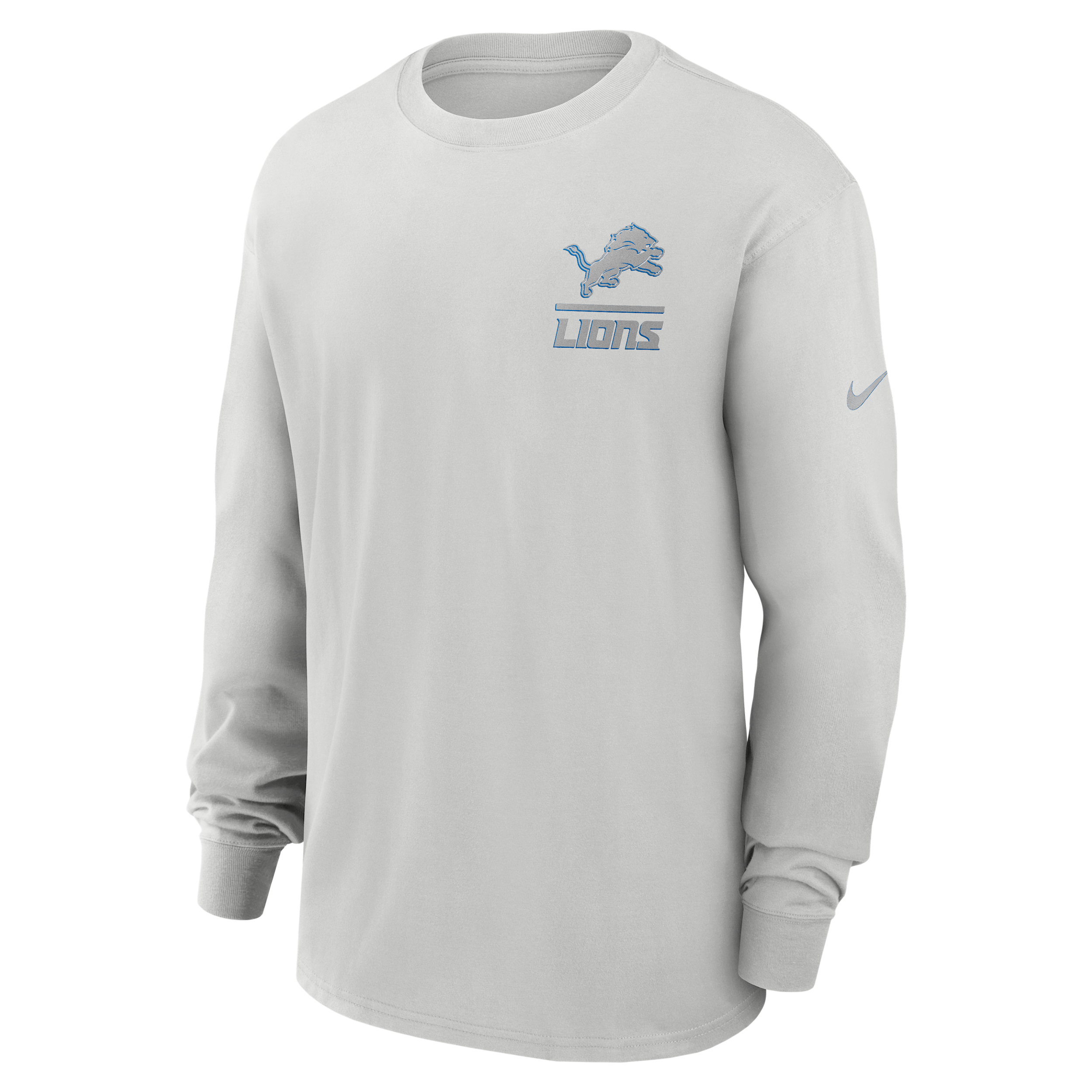 Nike Gray Detroit Lions Essential Heavy Max90 Long Sleeve T-shirt In Gray