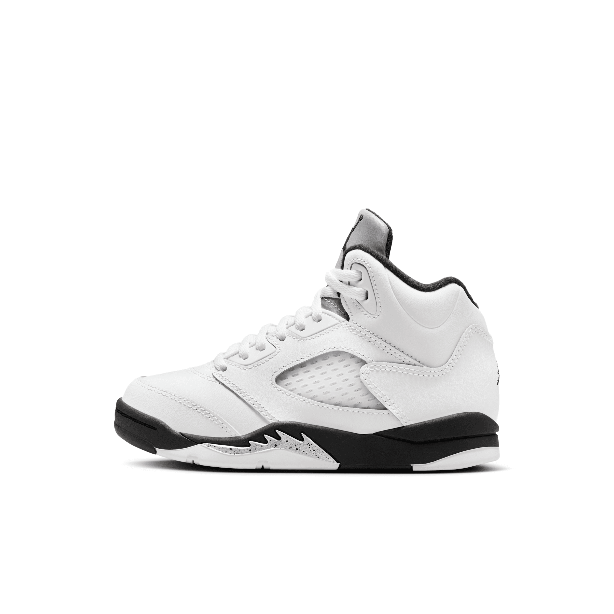 Jordan 5 Retro "black And White" Little Kids' Shoes In White