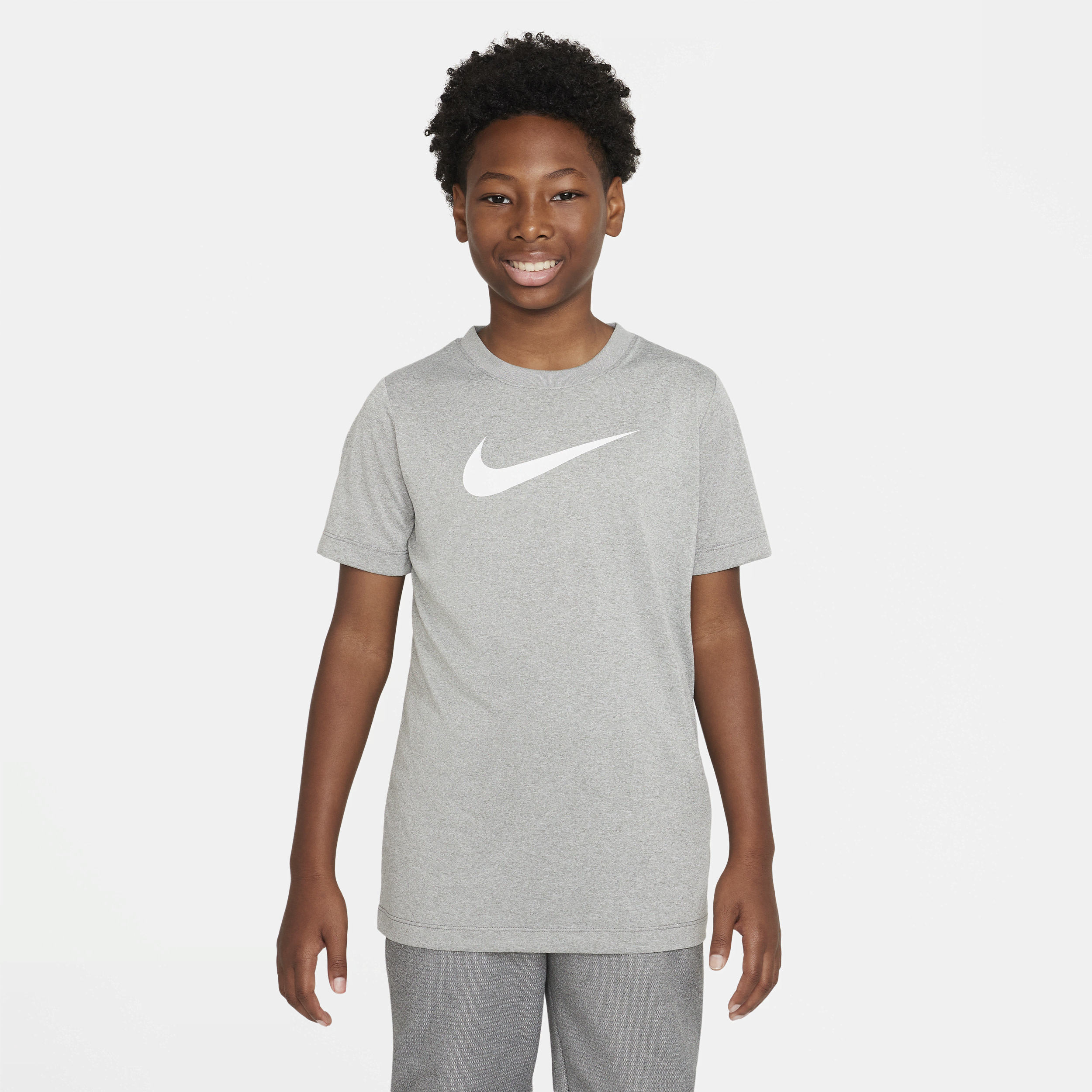 Nike Dri-fit Legend Big Kids' (boys') T-shirt In Grey