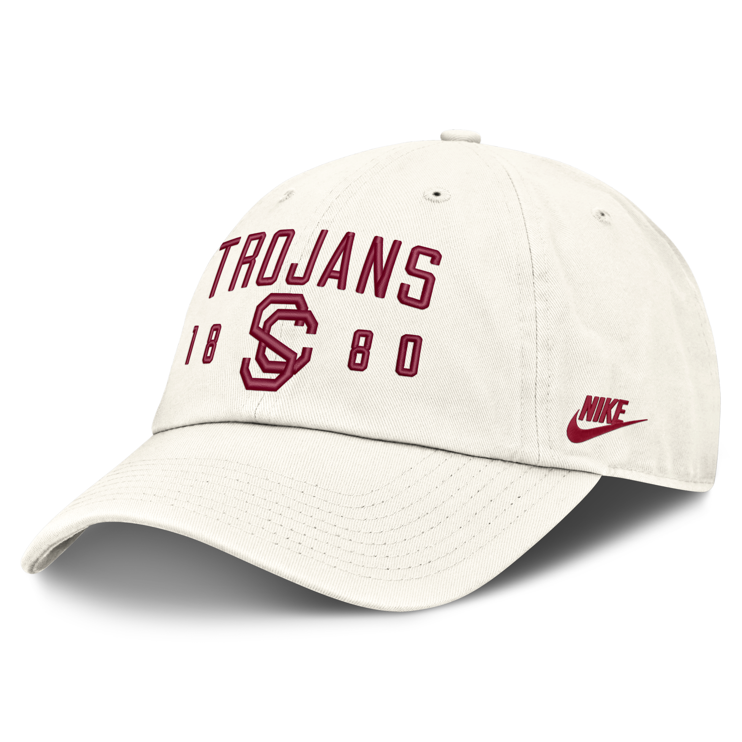 USC Natural Club Nike Men's College Adjustable Hat in White | NC0111KSCV-3WA
