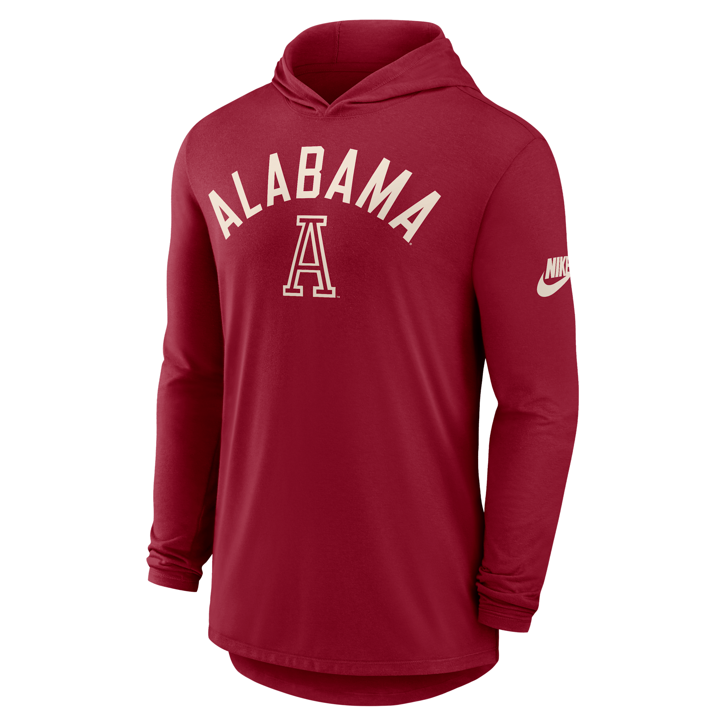 Nike Men's Crimson Alabama Crimson Tide Legacy Arch Tri-Blend Long-Sleeve Hooded T-Shirt - Crimson