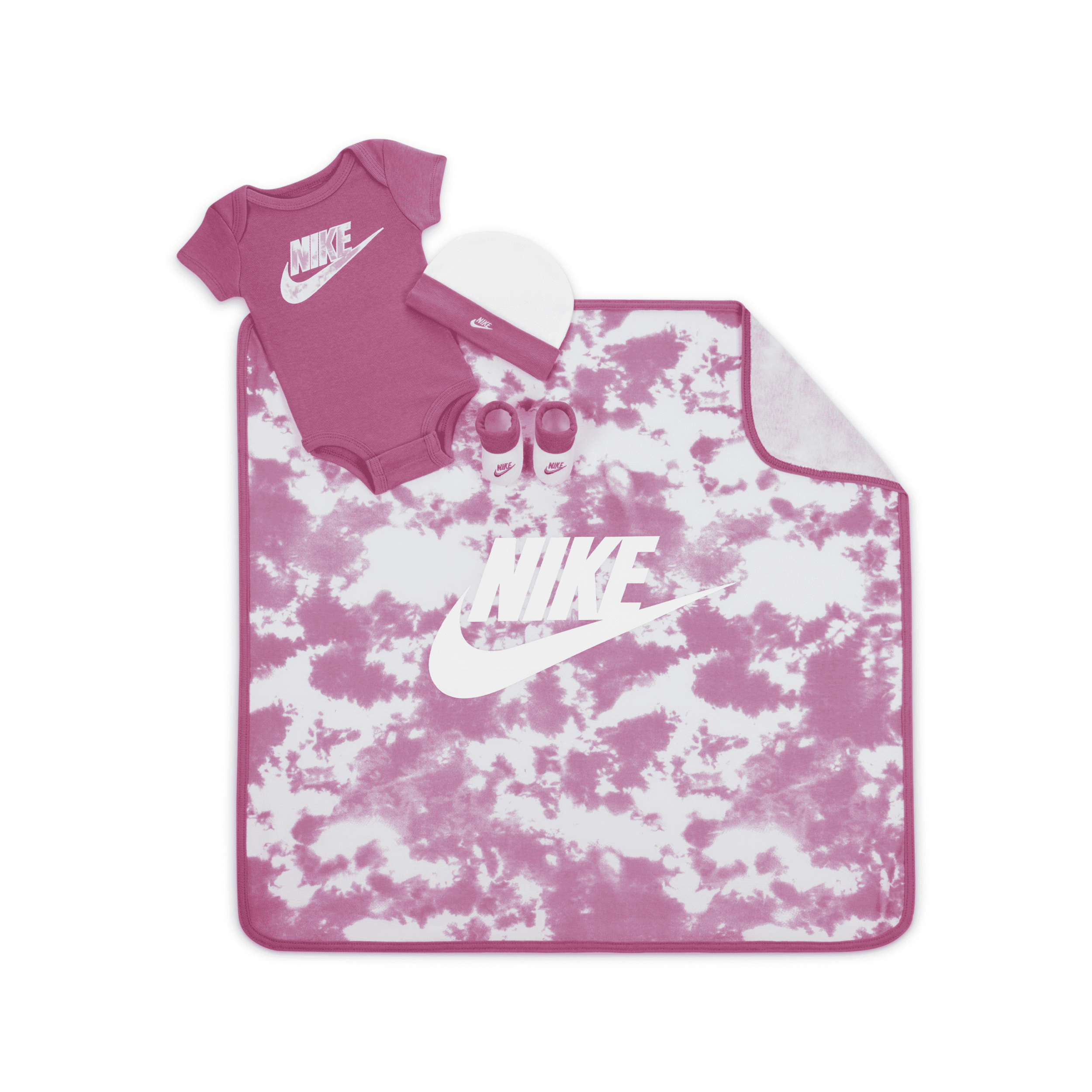 Nike Wash Pack 4-piece Blanket Box Set Baby Blanket Set In Purple