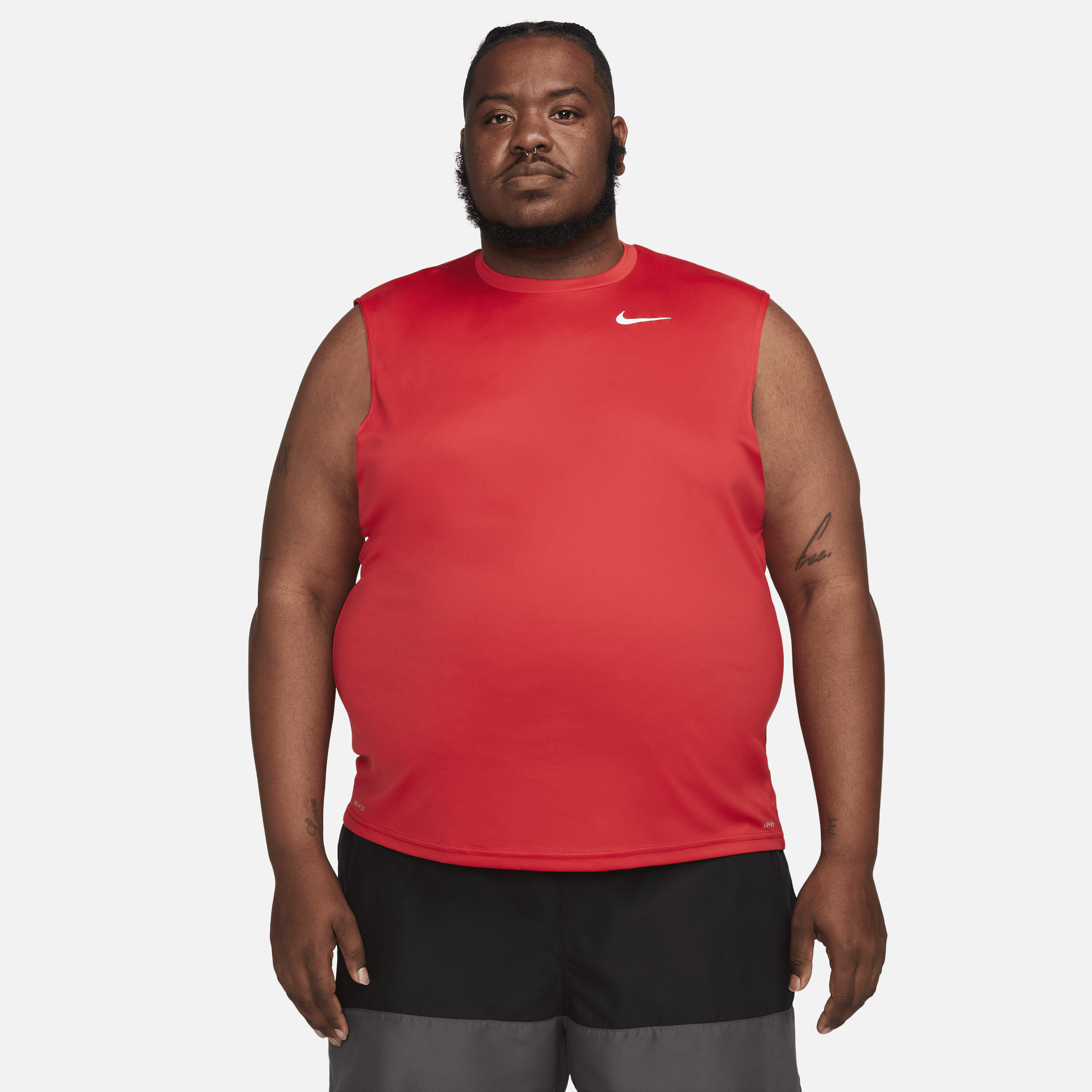 Nike Men's Dri-fit Sleeveless Swim Hydroguard In Red