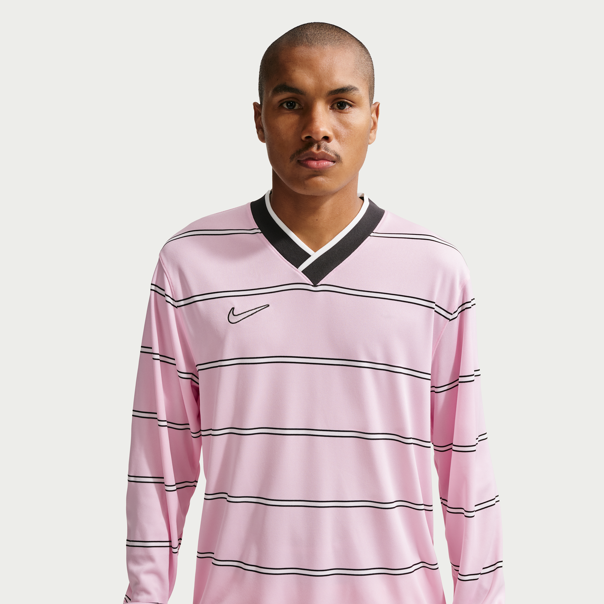 Nike Men's Energy Dri-FIT Soccer Long-Sleeve Soccer Top in Pink | IF1532-663