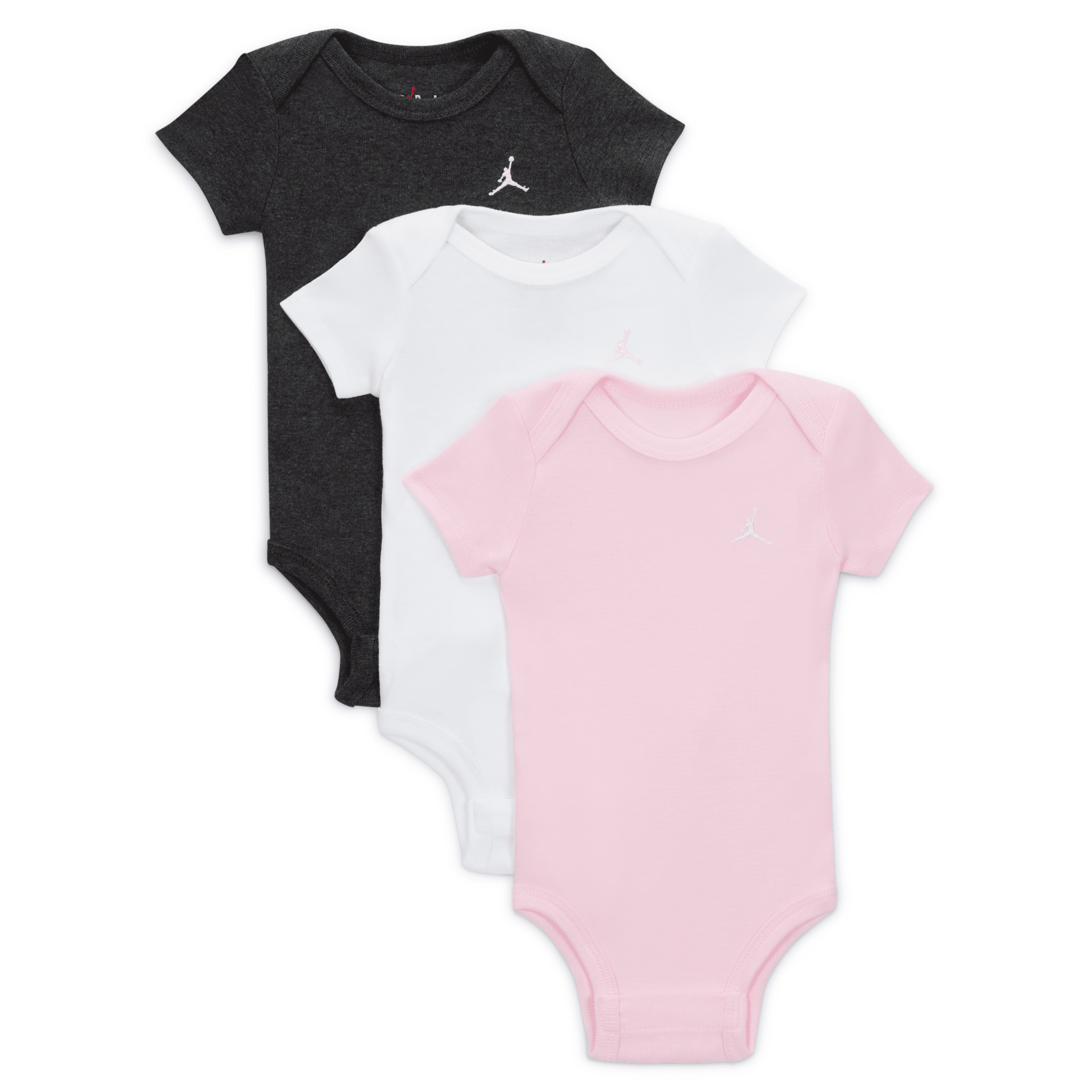 Shop Jordan Everyday Essentials Baby Bodysuits (3-pack) In Pink