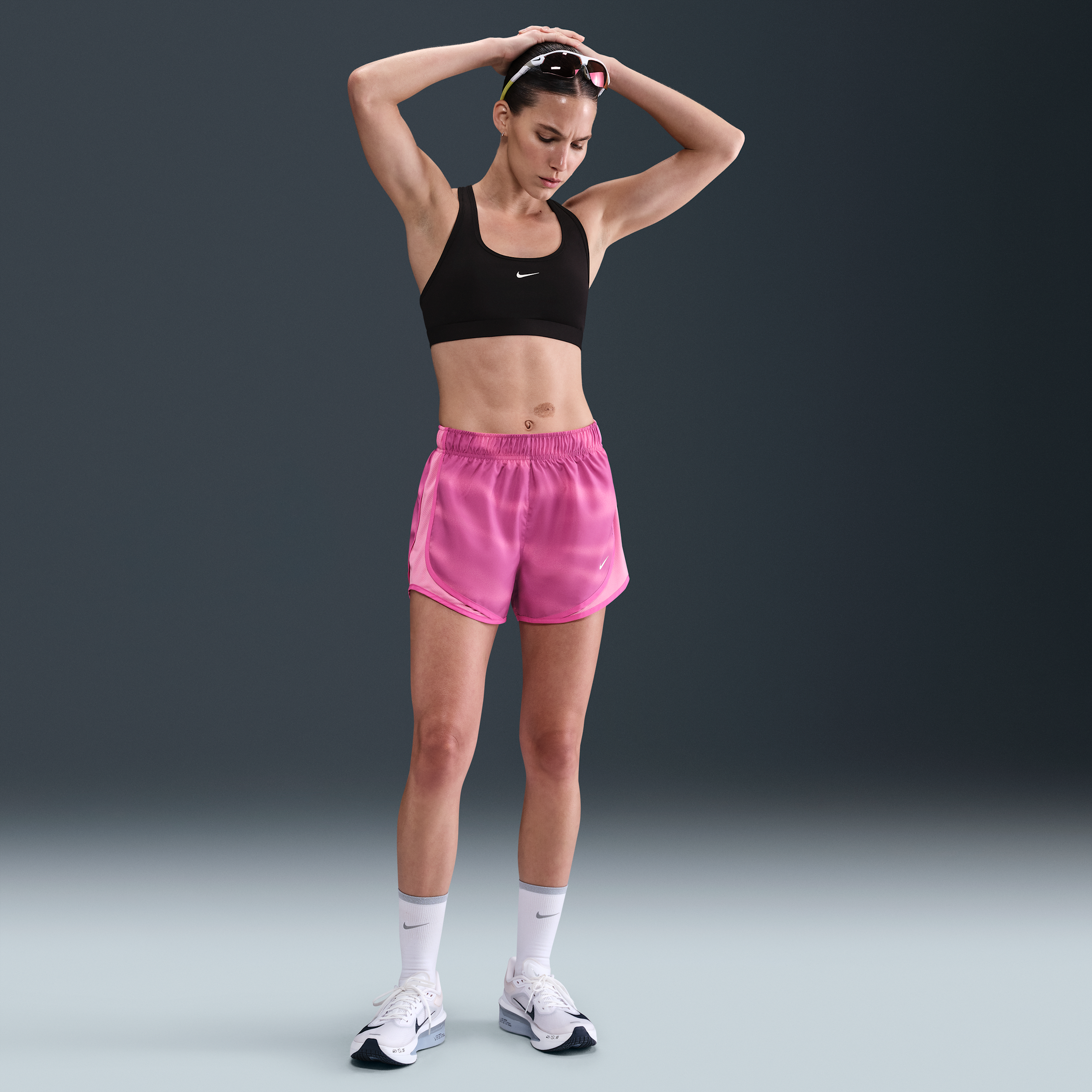 Nike Women's Tempo Dri-fit Mid-rise Brief-lined Running Shorts In Pink