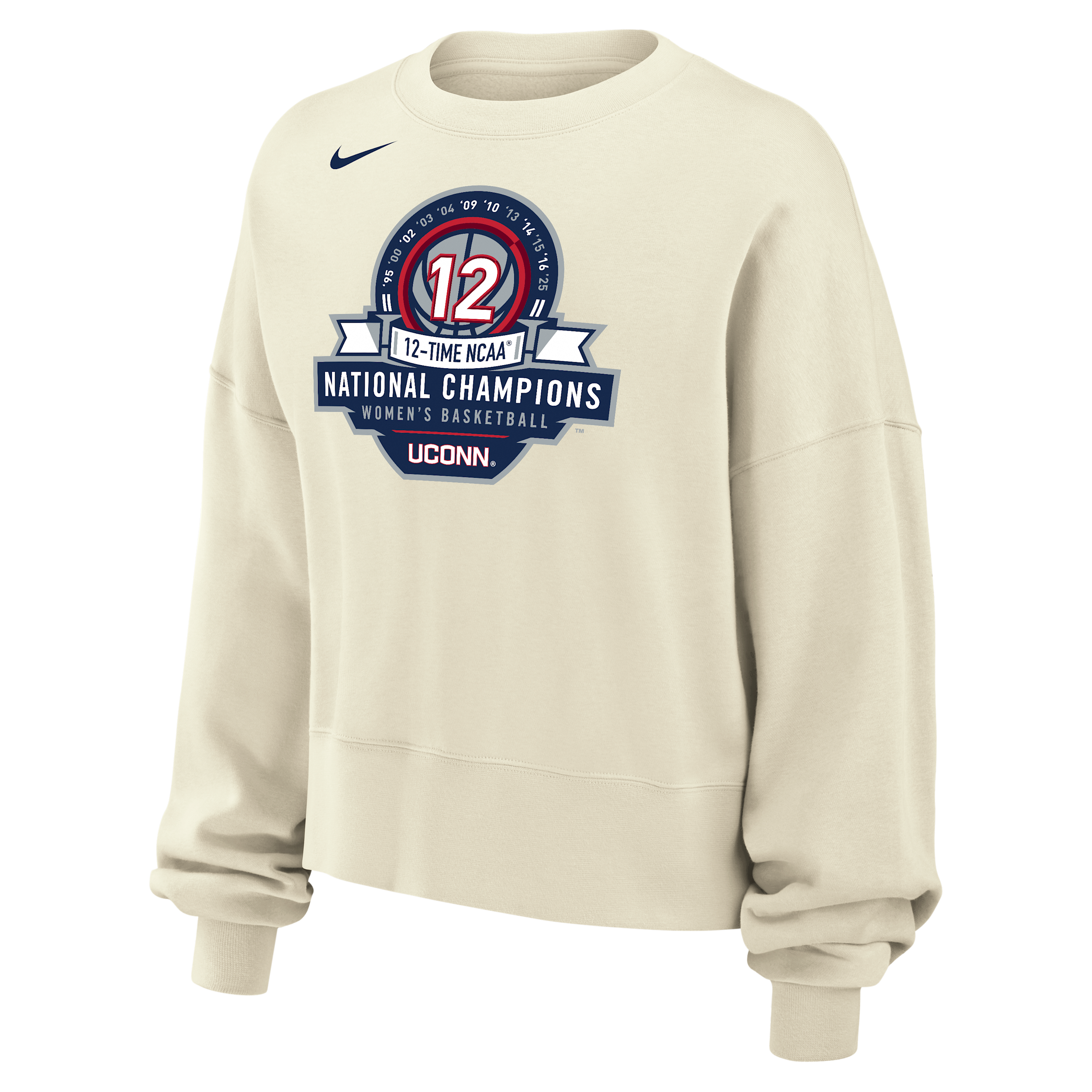 Nike Uconn Phoenix Fleece  Women's College Crew-neck Sweatshirt In Neutral