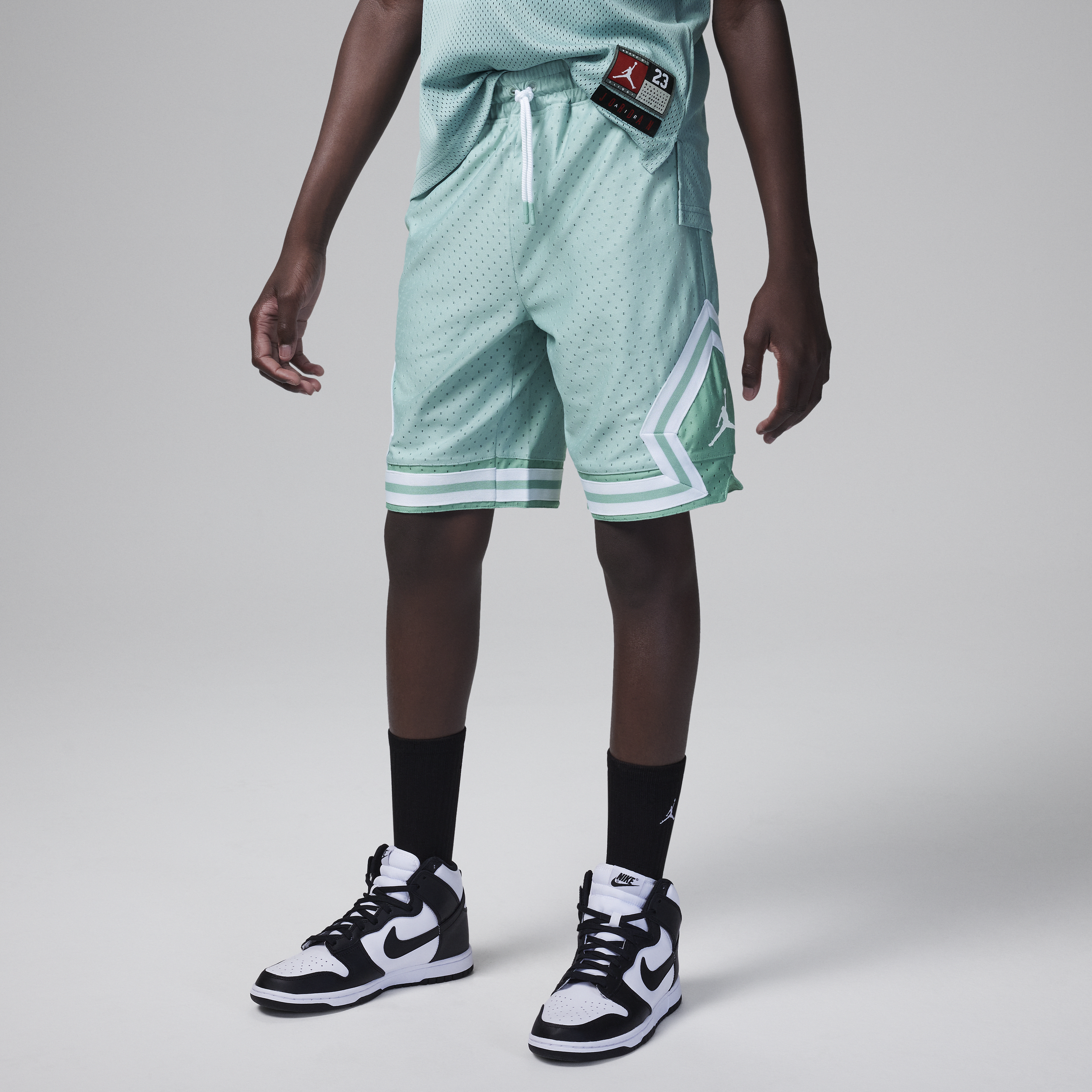 Jordan Big Kids' Diamond Shorts In Green