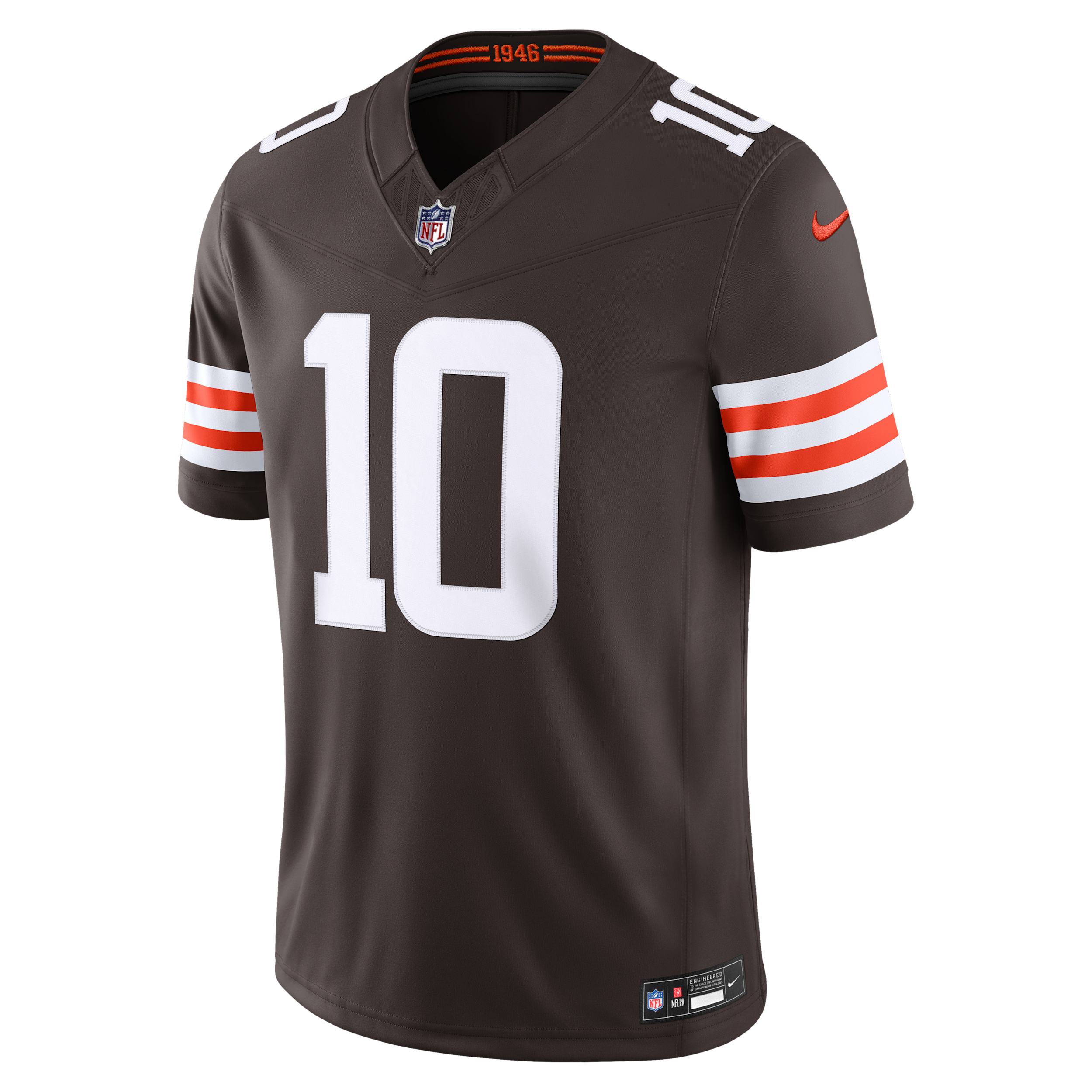 Nike Men's Quinshon Judkins Brown Cleveland Browns Team Vapor F.u.s.e. Stitched Limited Jersey - Brown