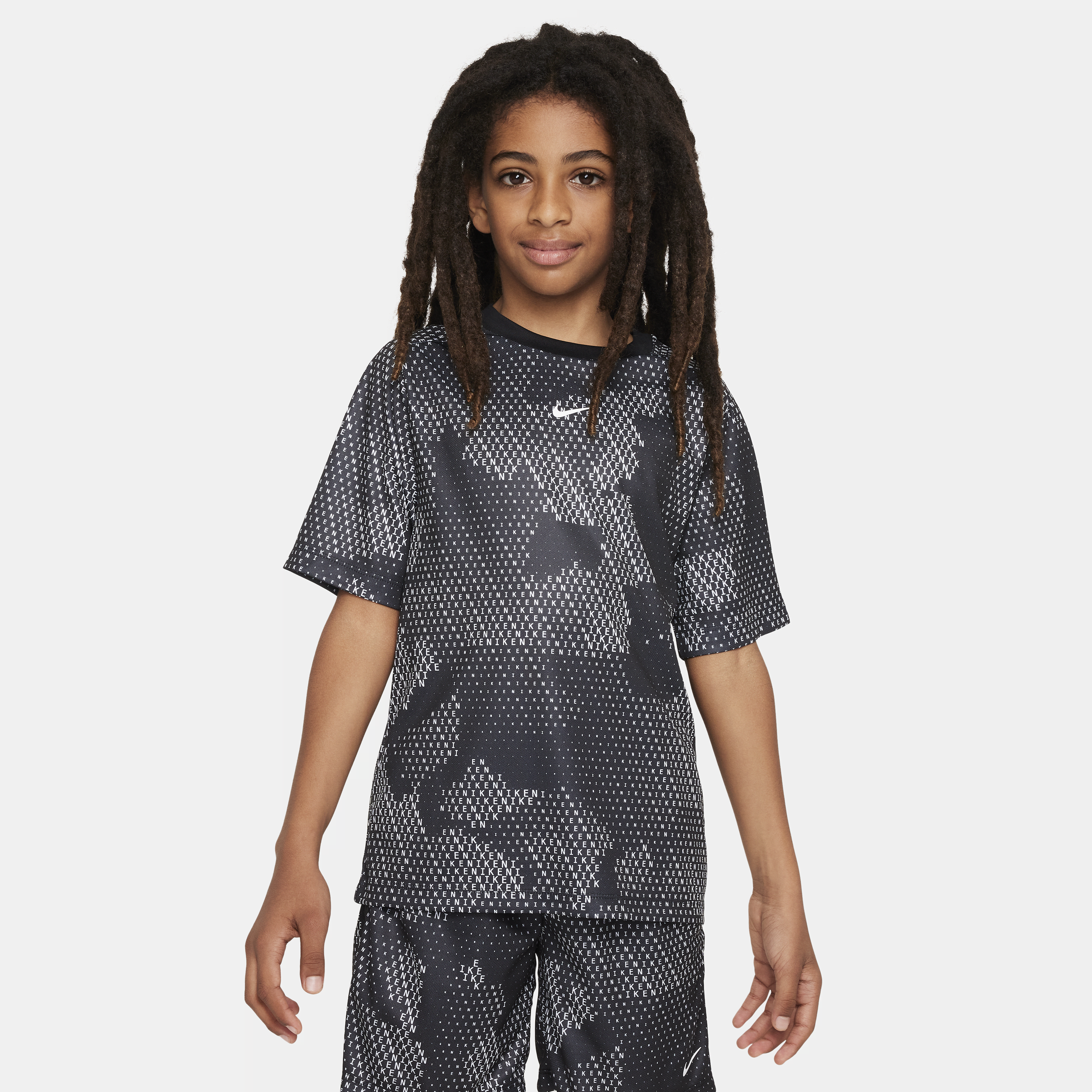 Nike Multi Big Kids' (boys') Dri-fit Short-sleeve Top In Black