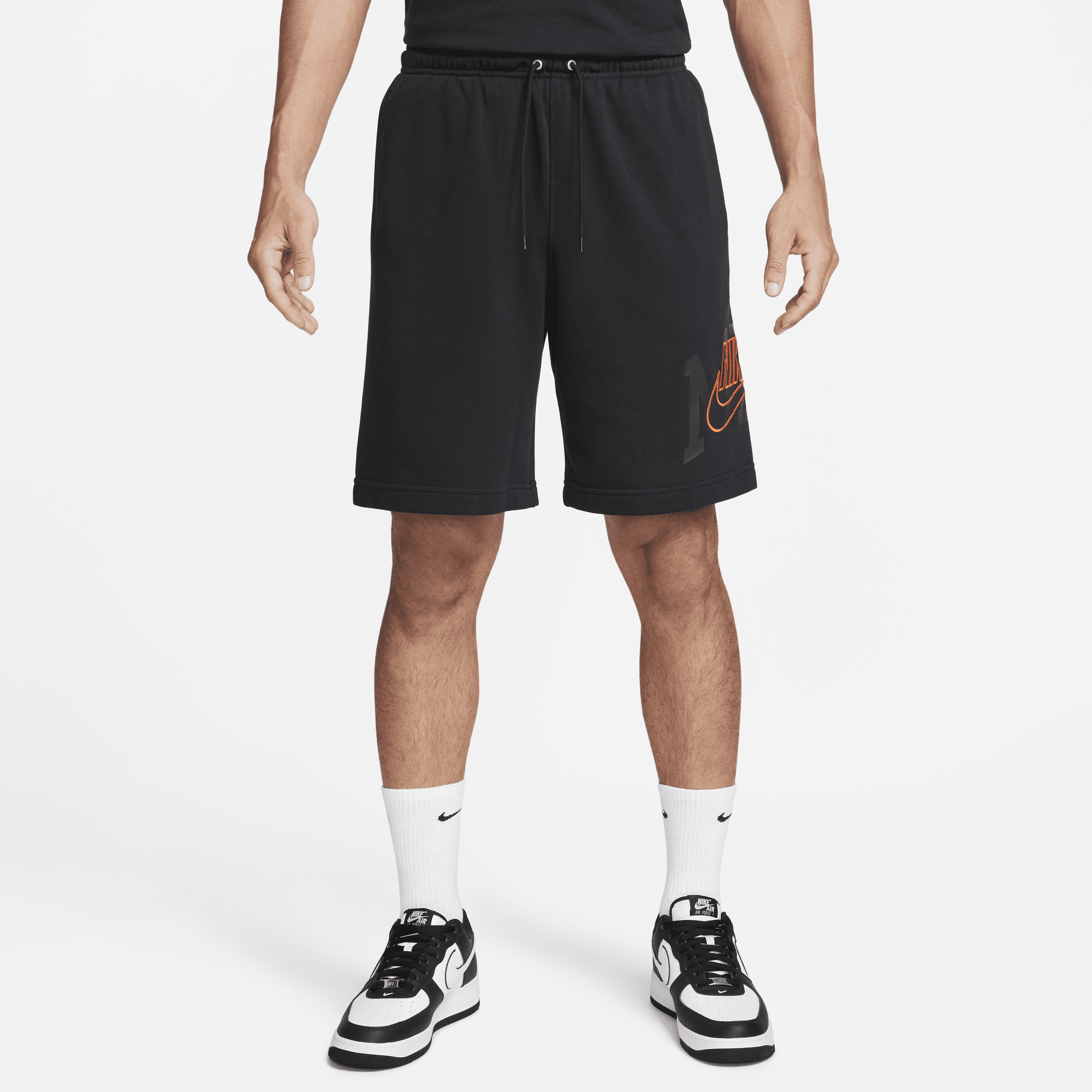 Shop Nike Men's Club French Terry Shorts In Black