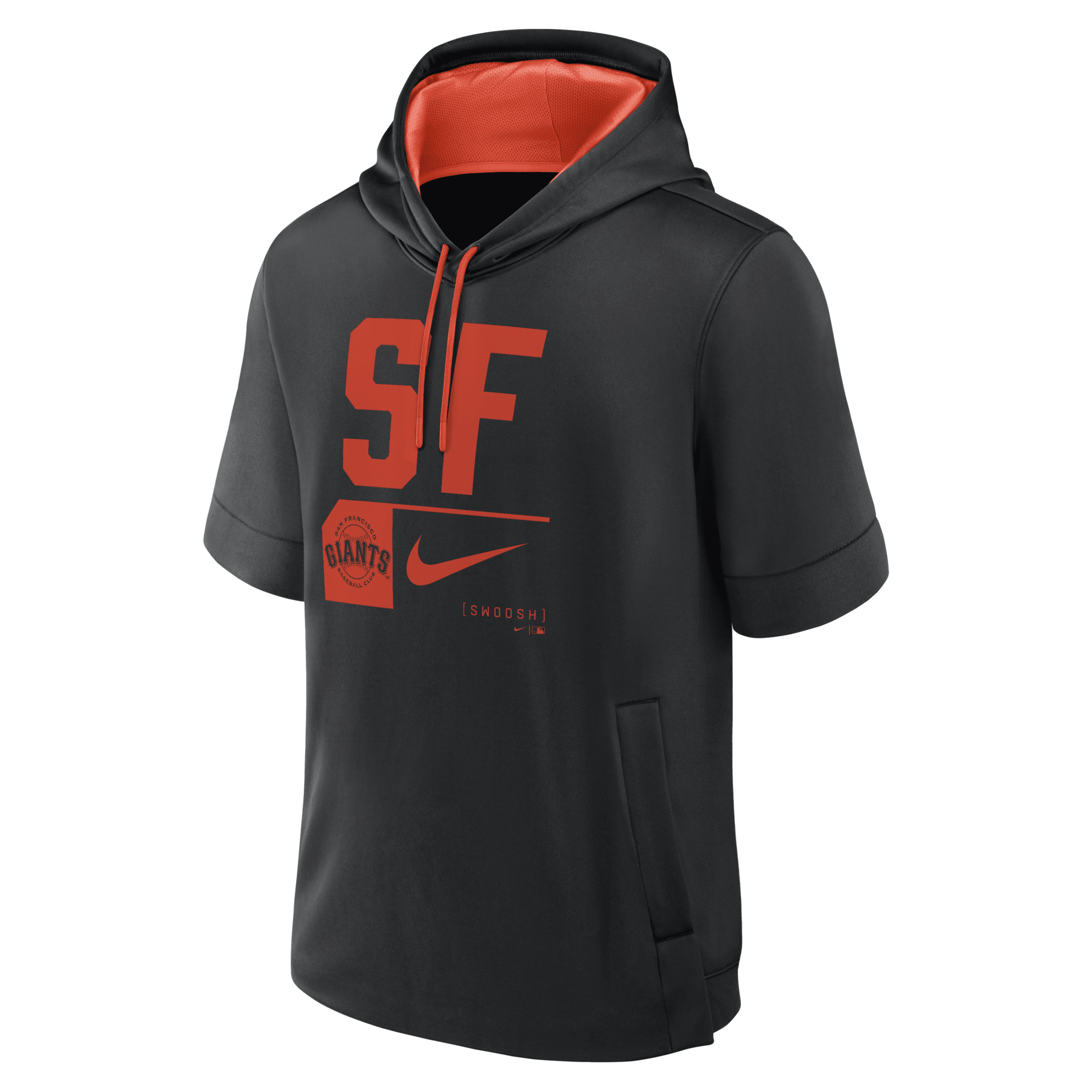 Shop Nike San Francisco Giants Tri Code Lockup  Men's Mlb Short-sleeve Pullover Hoodie In Black