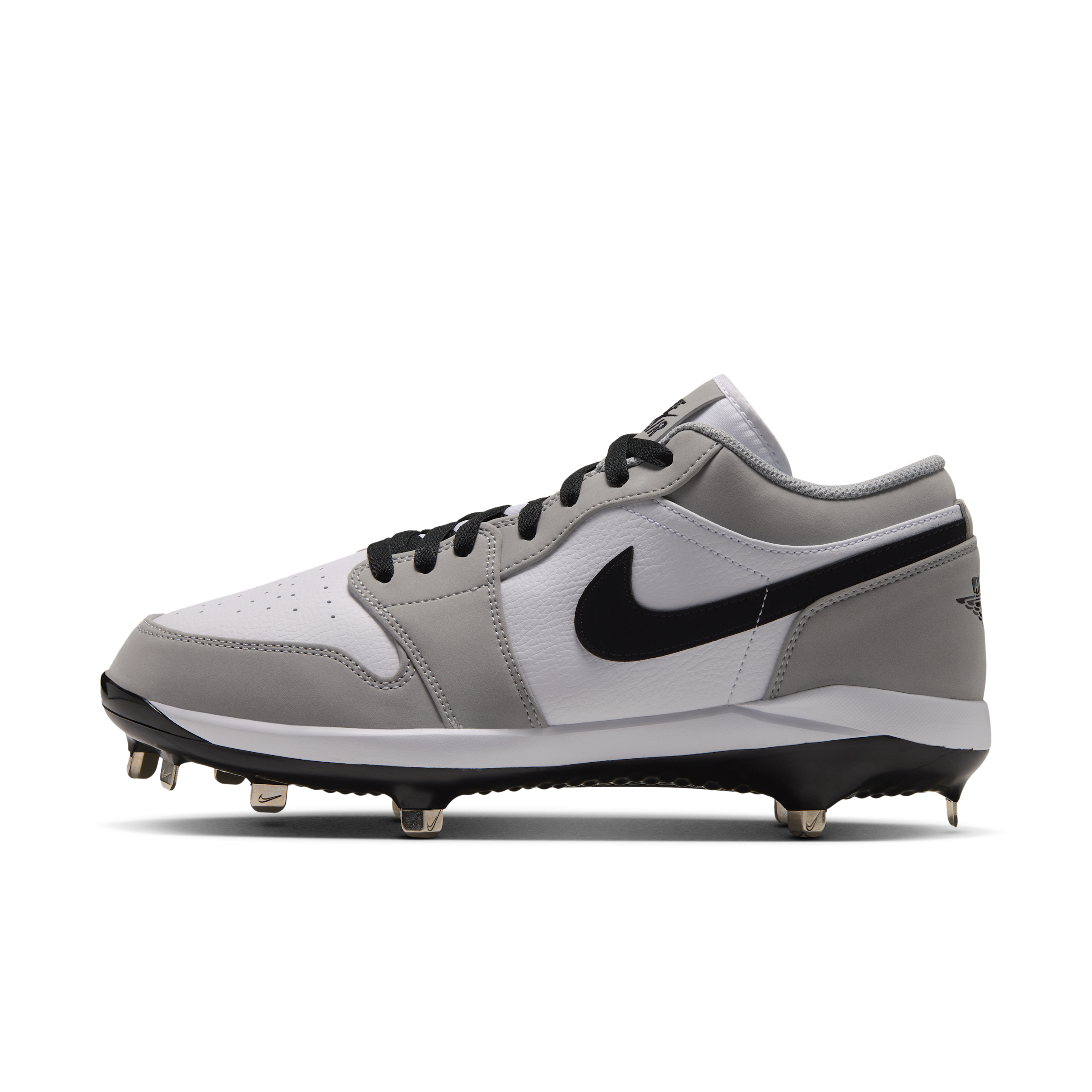 Men's Jordan 1 Retro Low Metal Baseball Cleats in White | FV2270-103