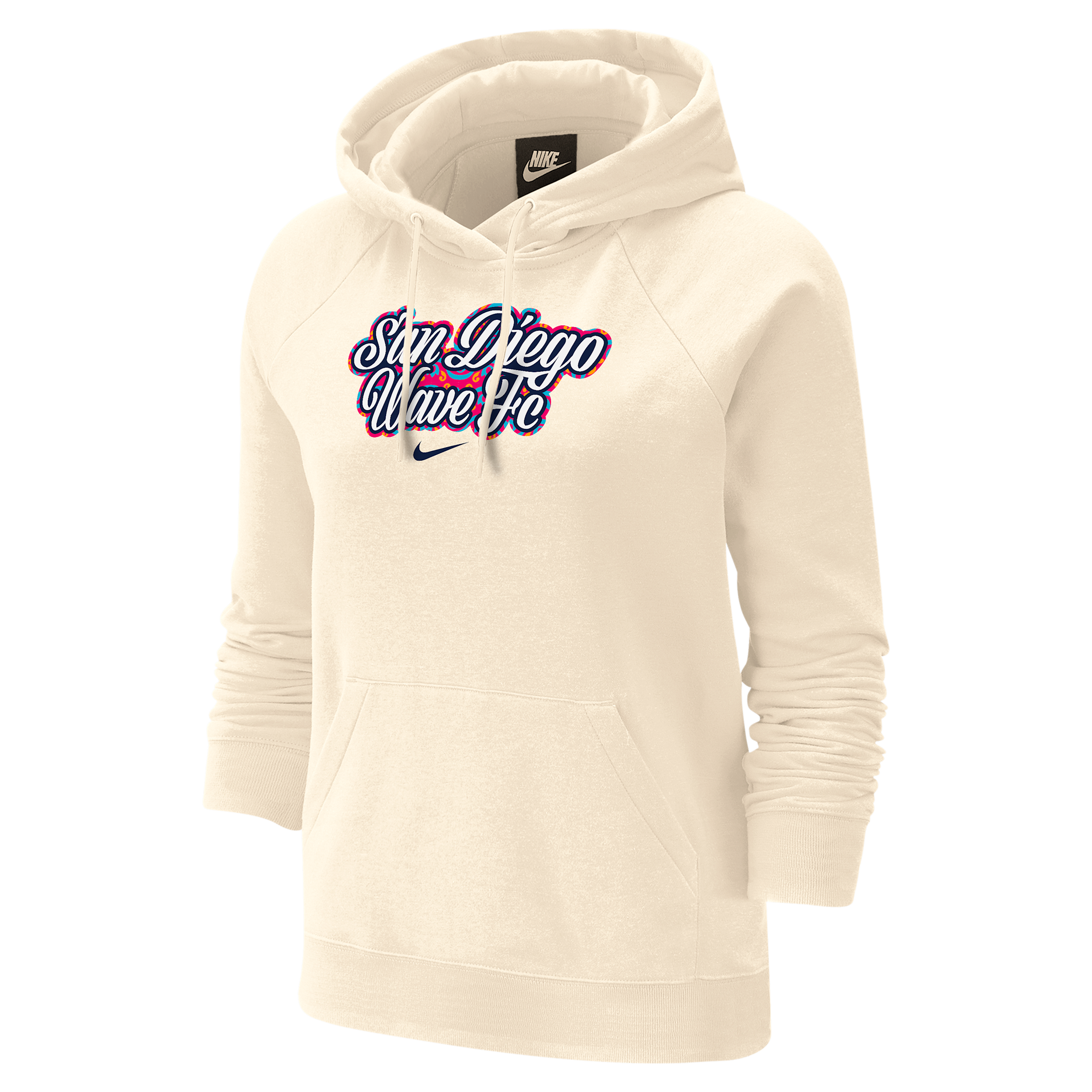 San Diego Wave Phoenix Fleece Nike Women's Oversized Hoodie in White | W31855SDWF26-NAT