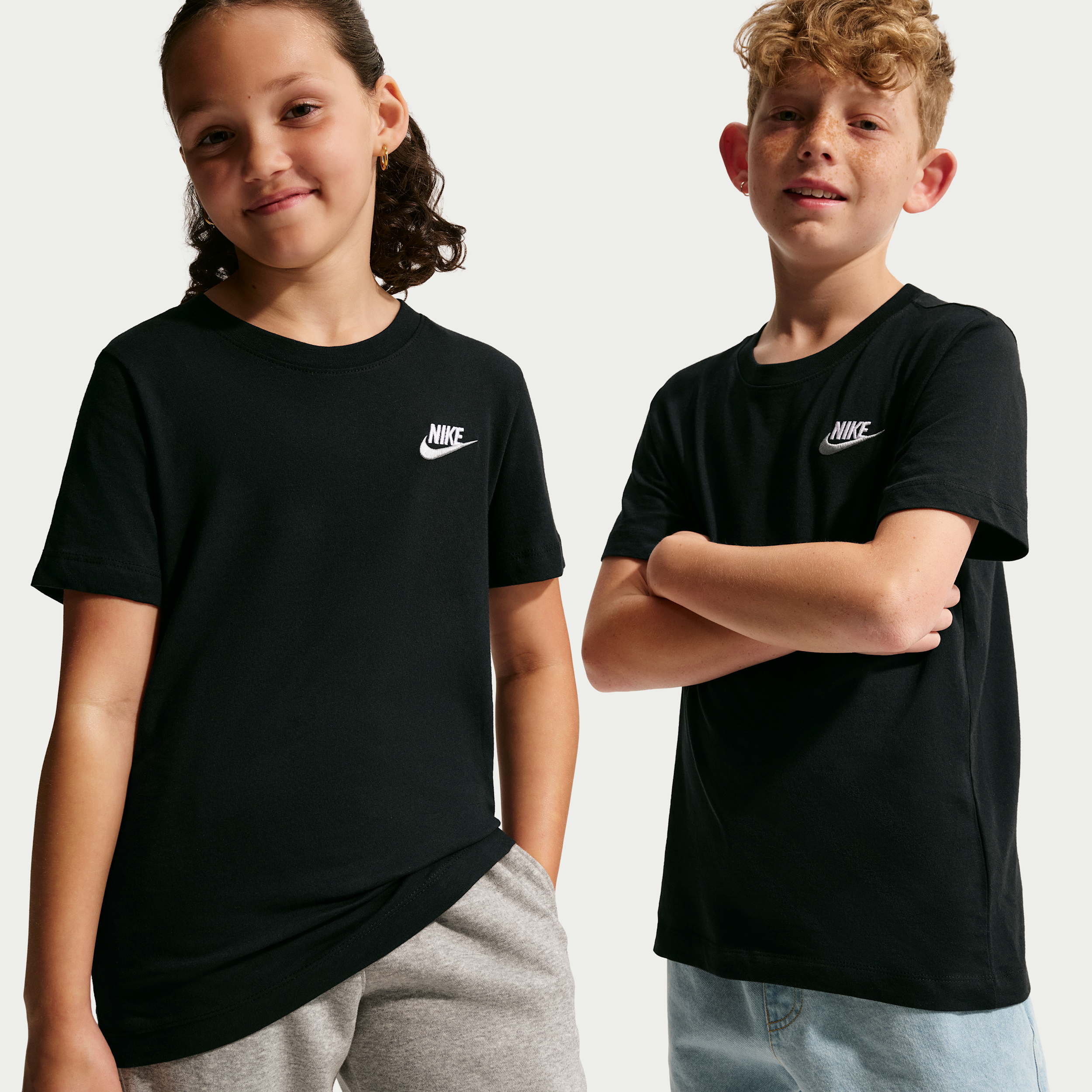 Nike Sportswear Big Kids' T-Shirt in Black | FZ5177-011