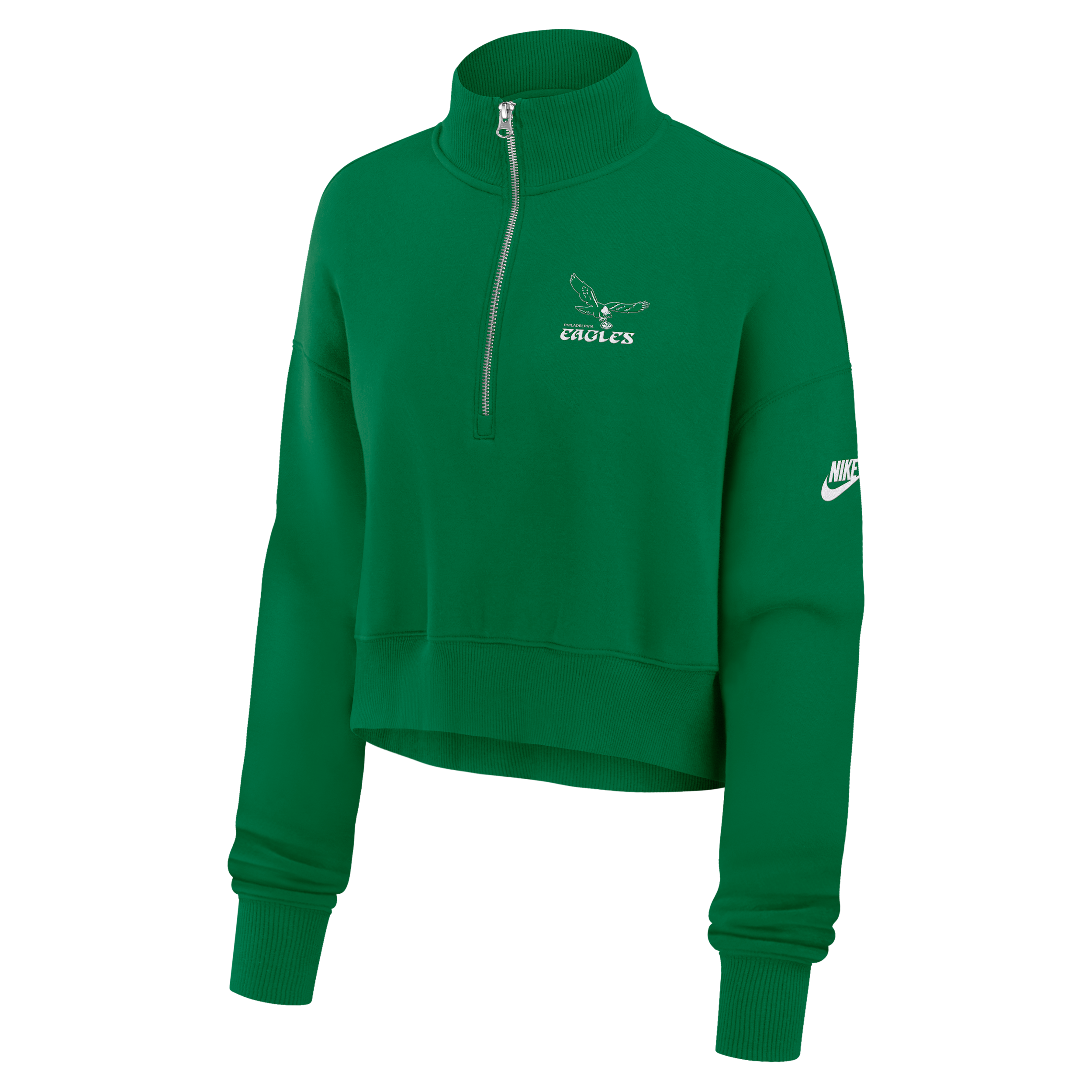 Nike Women's Kelly Green Philadelphia Eagles Phoenix Fleece Quarter-Zip Sweatshirt - Kelly Green