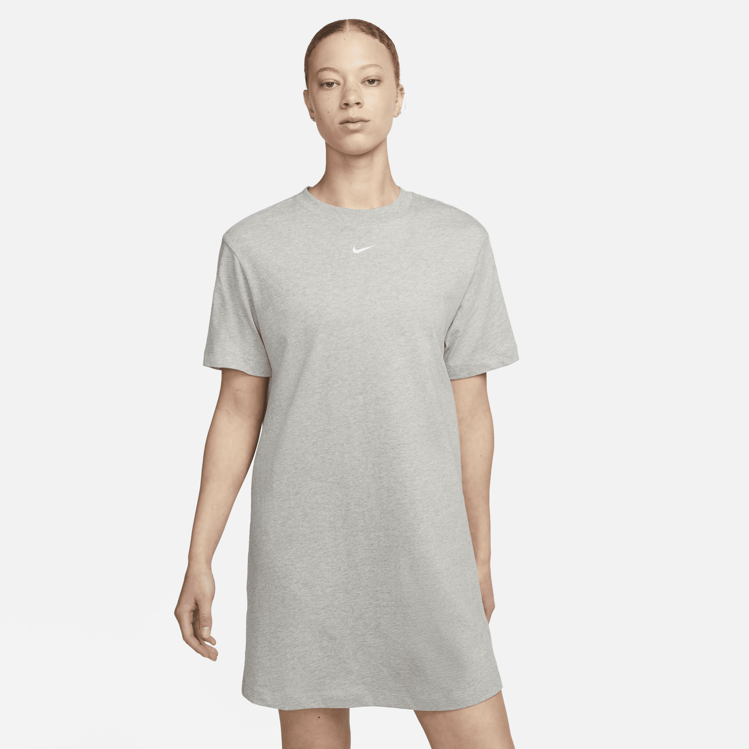 Shop Nike Women's  Sportswear Chill Knit Oversized T-shirt Dress In Grey