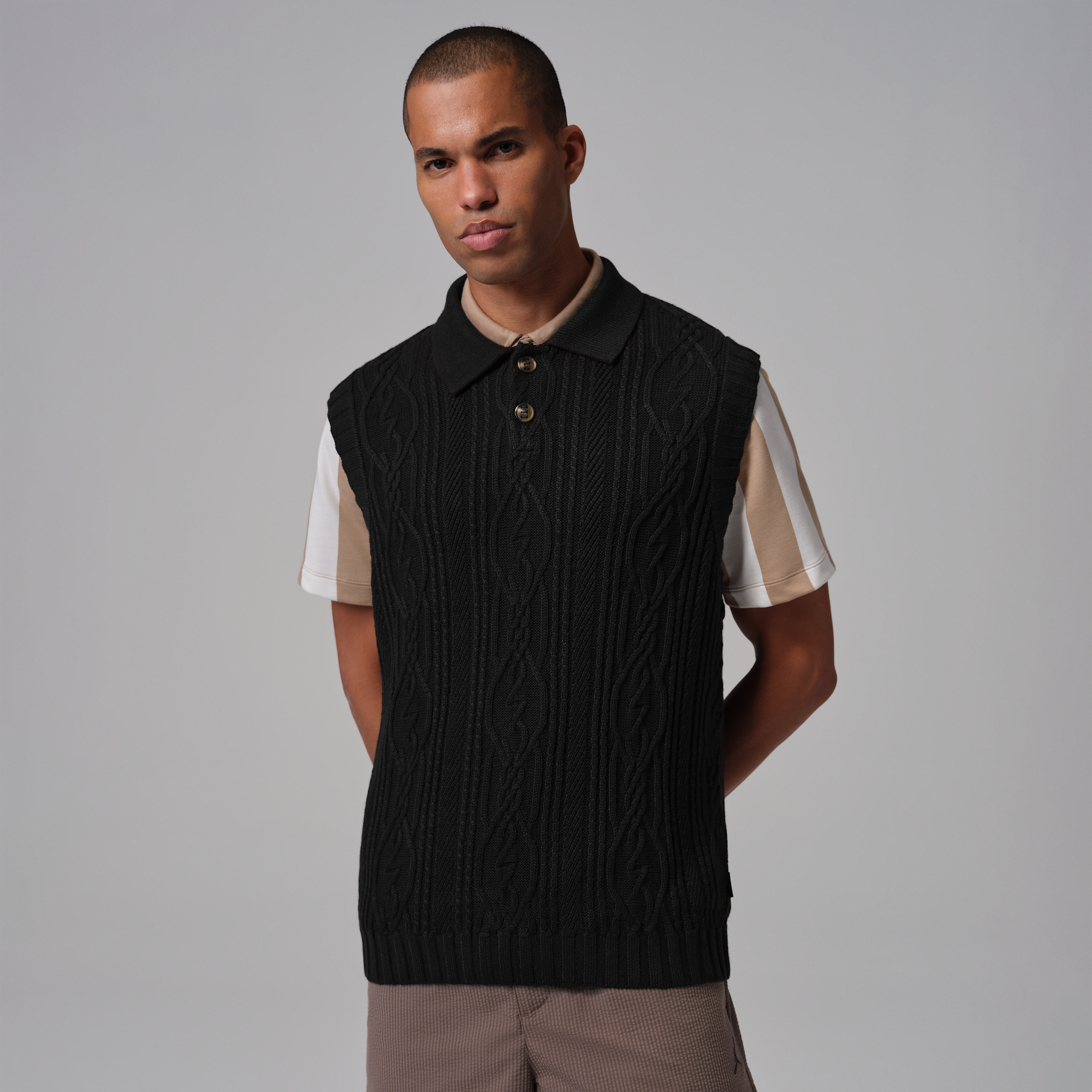 Men's Jordan Sport Golf Sweater Vest in Black | HQ8686-010