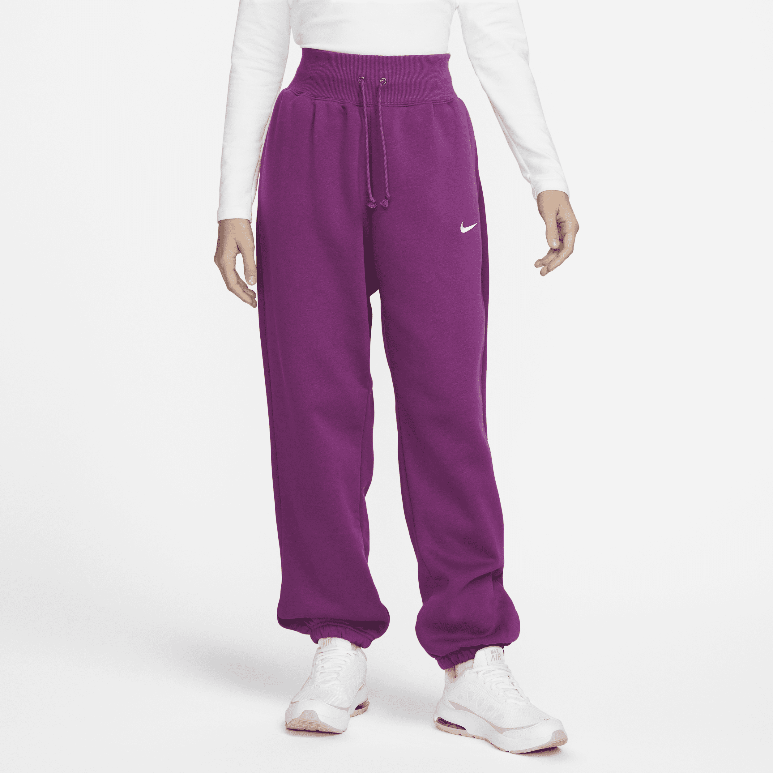 Nike Women's  Sportswear Phoenix Fleece High-rise Pants In Purple