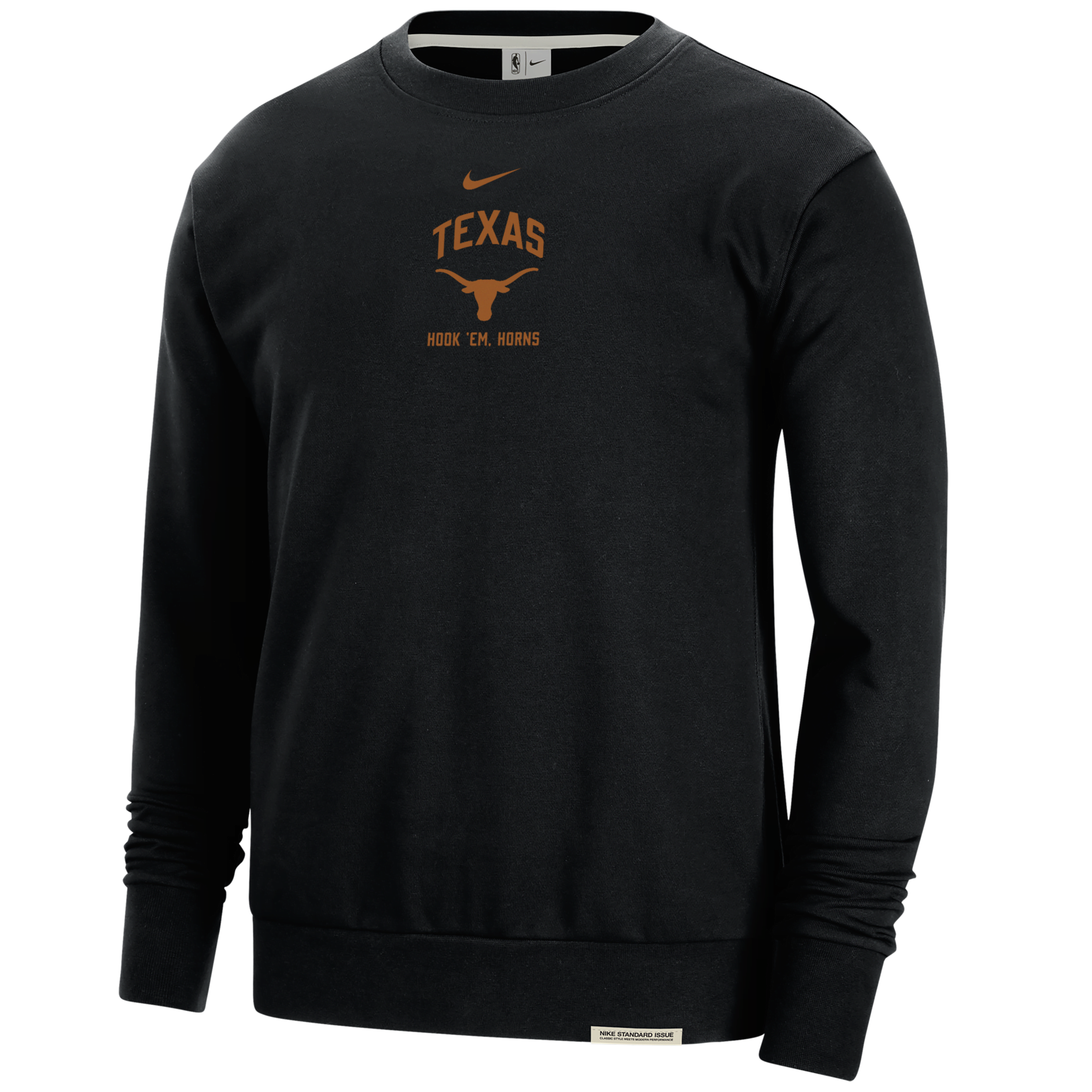 Nike Texas Standard Issue  Men's College Fleece Crew-neck Sweatshirt In Black