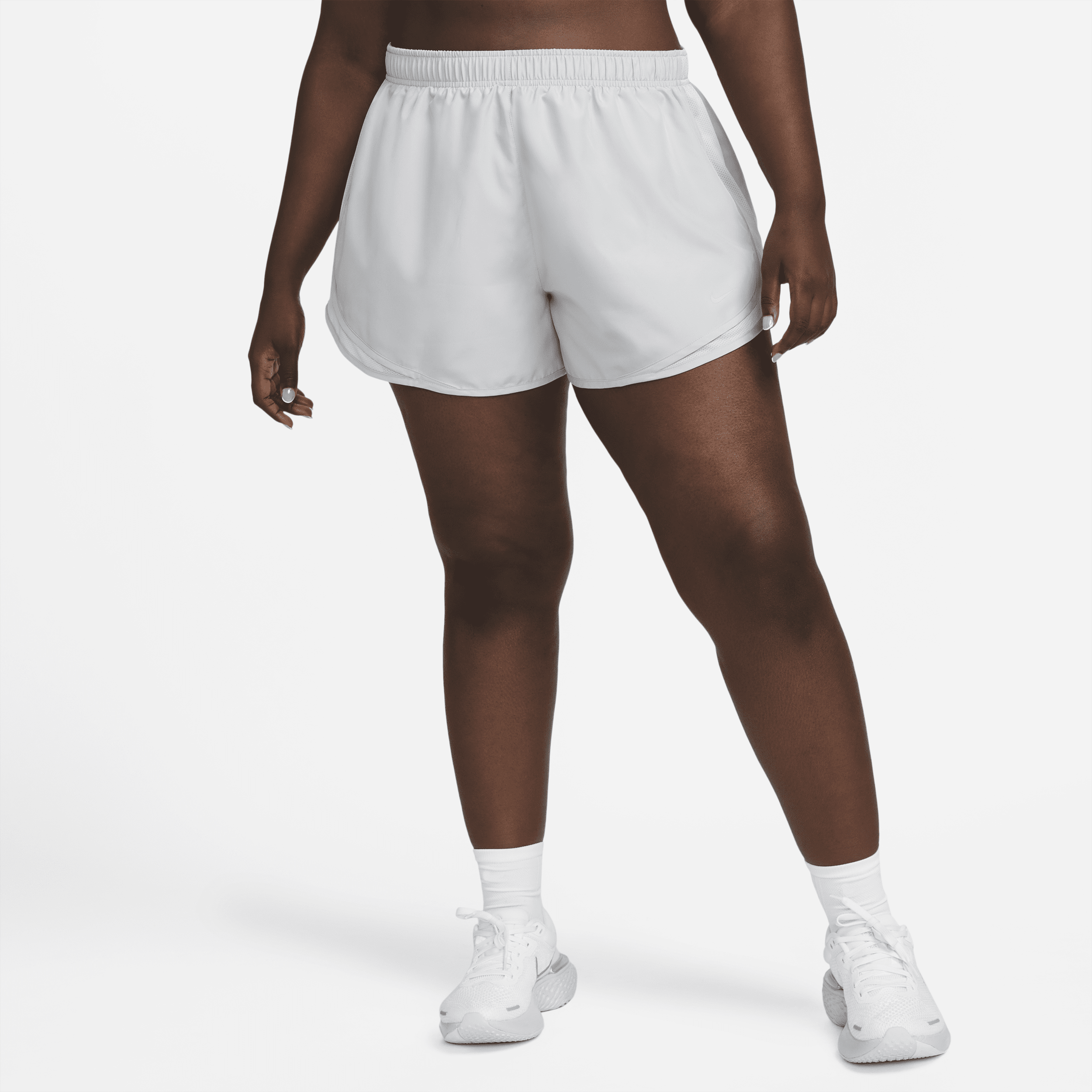 Shop Nike Women's Tempo Running Shorts (plus Size) In Grey