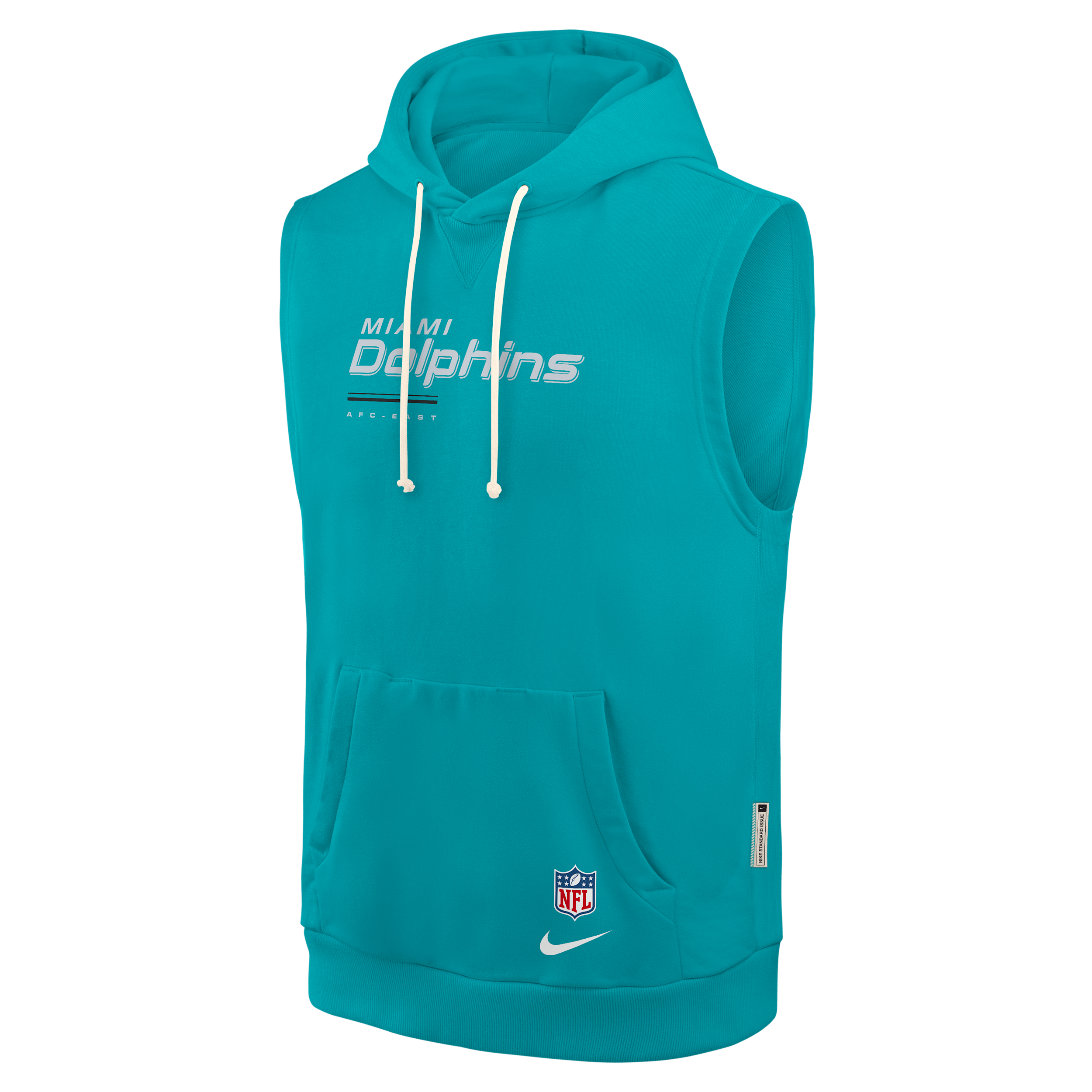 Miami Dolphins Sideline Nike Men's Dri-FIT NFL Sleeveless Pullover Hoodie in Green | 03B43GT9P-0CN
