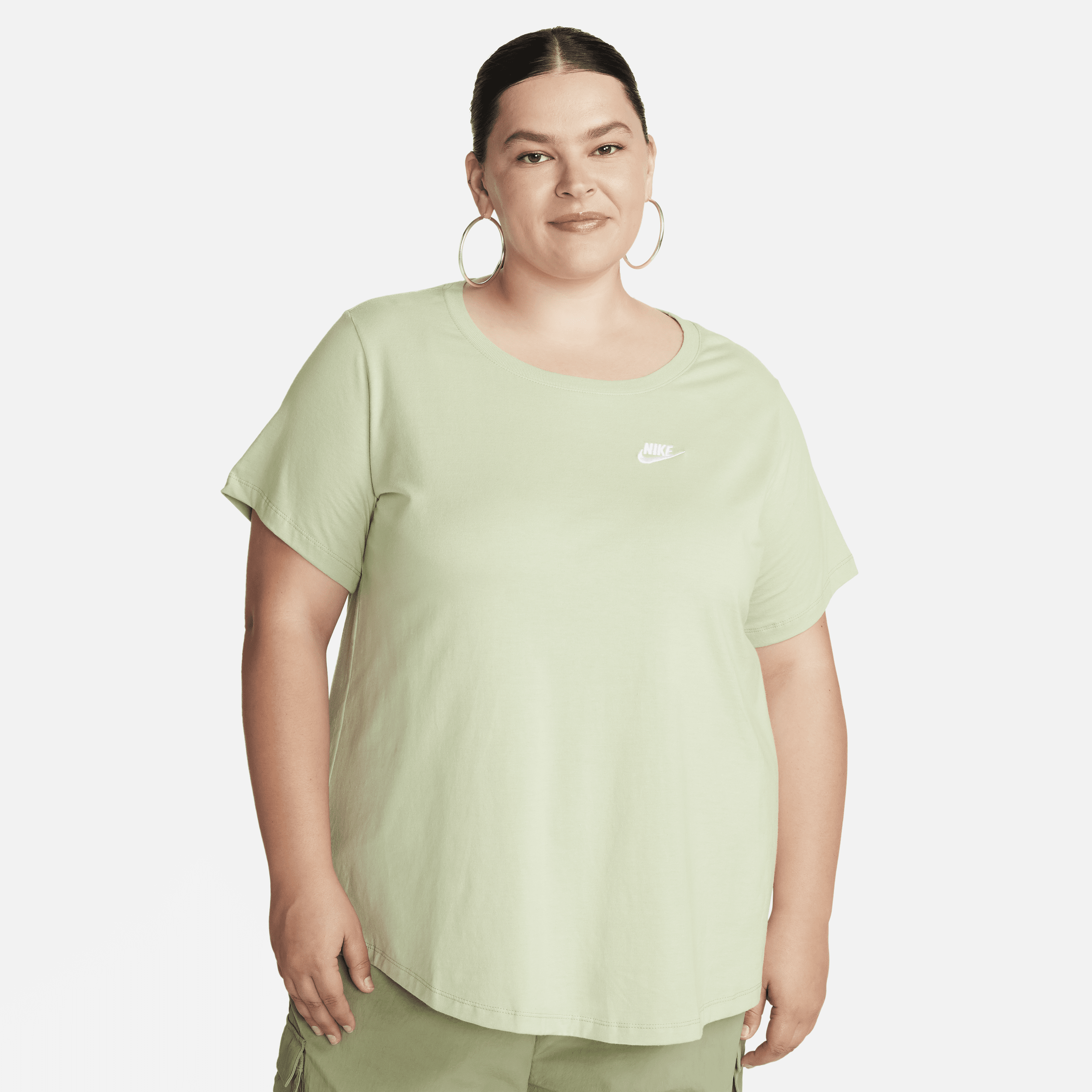 Nike Women's  Sportswear Club Essentials T-shirt (plus Size) In Green