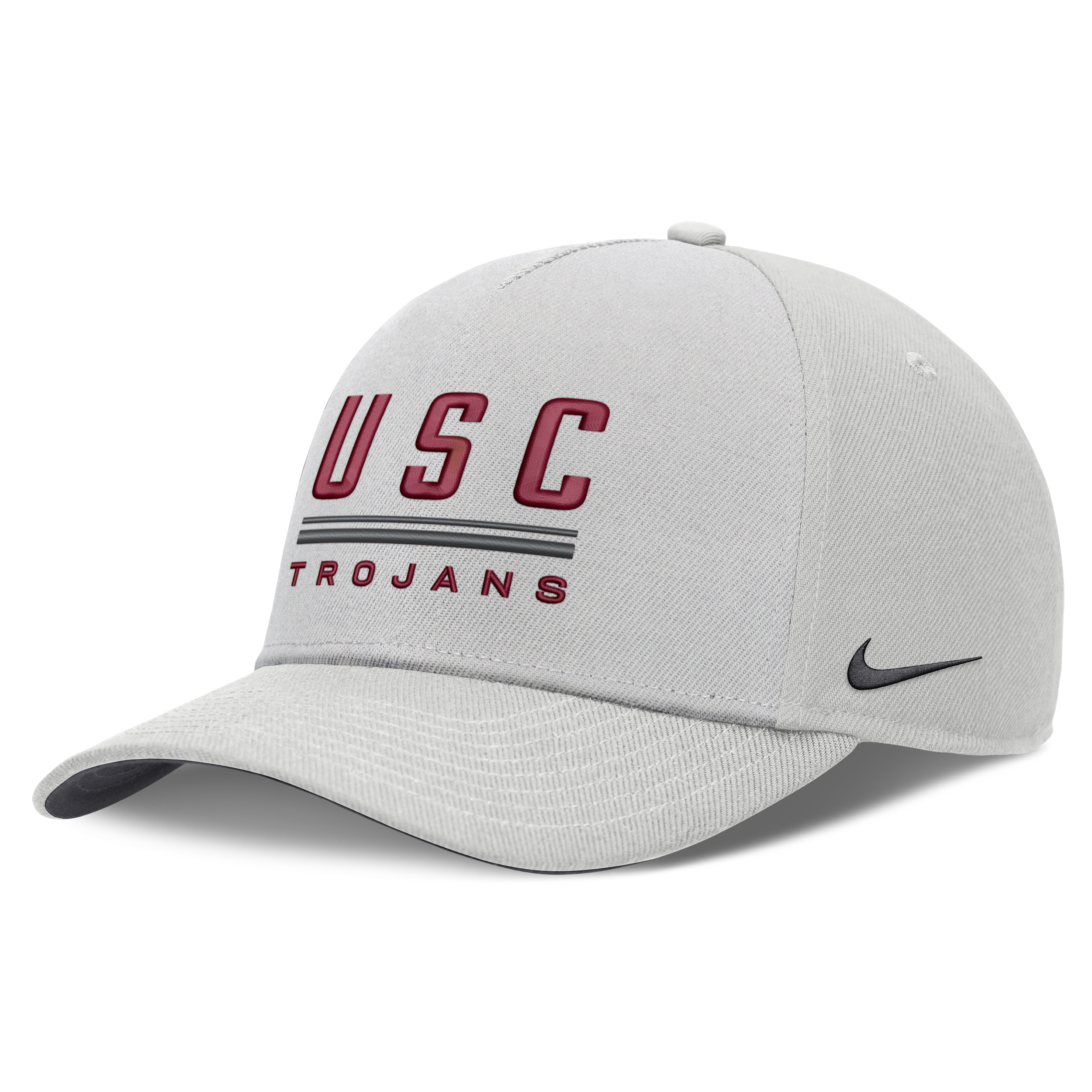 USC Sideline Practice Rise Nike Men's Dri-FIT College Adjustable Hat in Grey | NC060BBSCJ-RKB