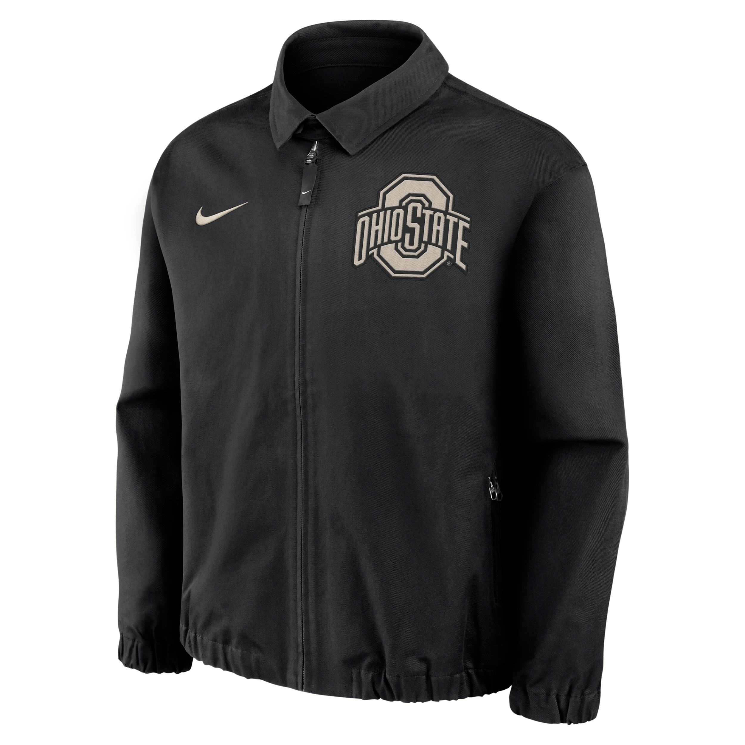 Ohio State Local Twill Nike Men's College Full-Zip Jacket in Black | 045U00AOH-G4G