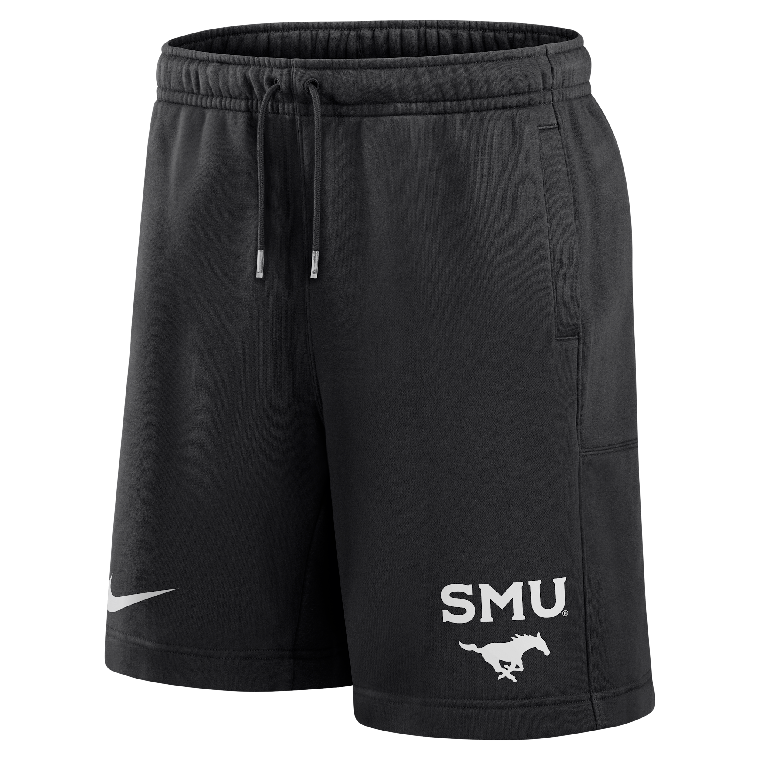 SMU Mustangs Club Nike Men's Fleece Shorts in Black | M73891P401SMUN-BLK