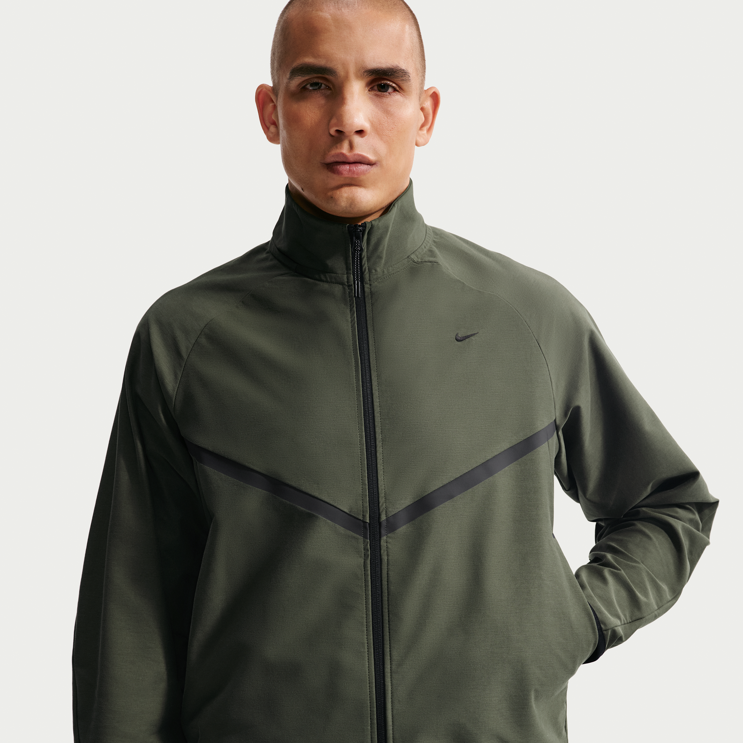 Men's Nike Sportswear Tech Dri-FIT Shori Knit Track Jacket in Green | IM1335-325