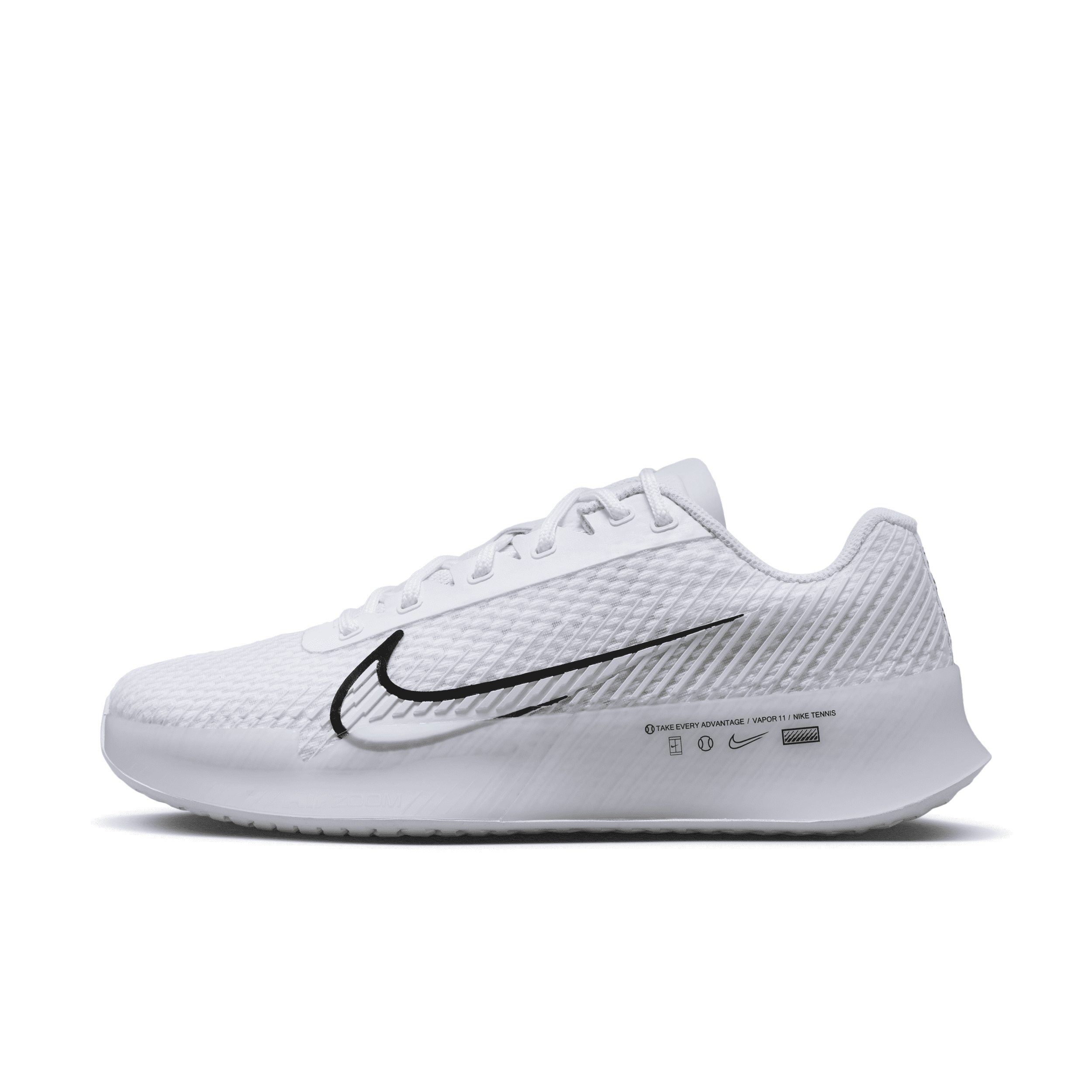 Nike Women's Court Air Zoom Vapor 11 Hard Court Tennis Shoes In White