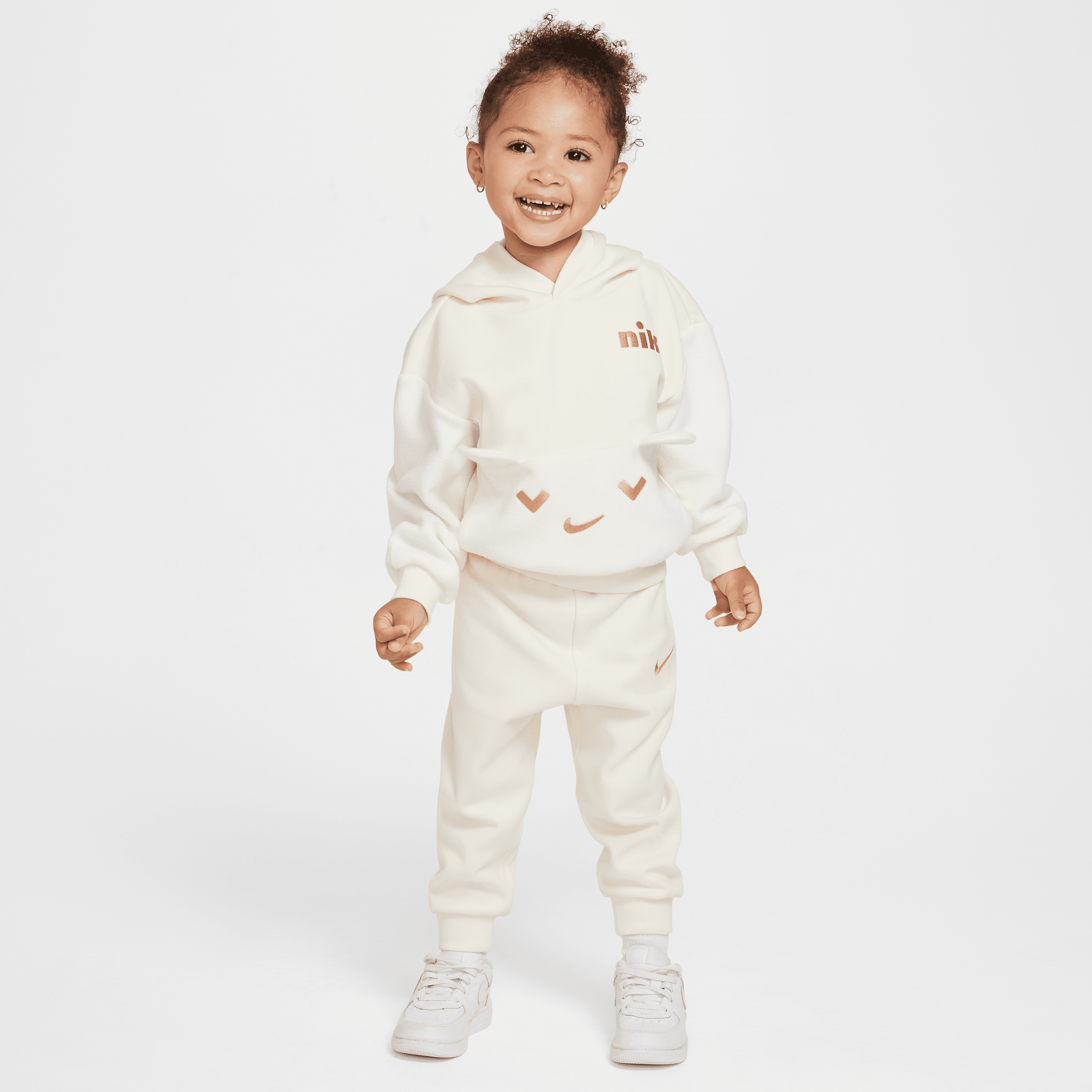 Nike Cozy Comfort Toddler Hoodie And Jogger Pants Set In Brown