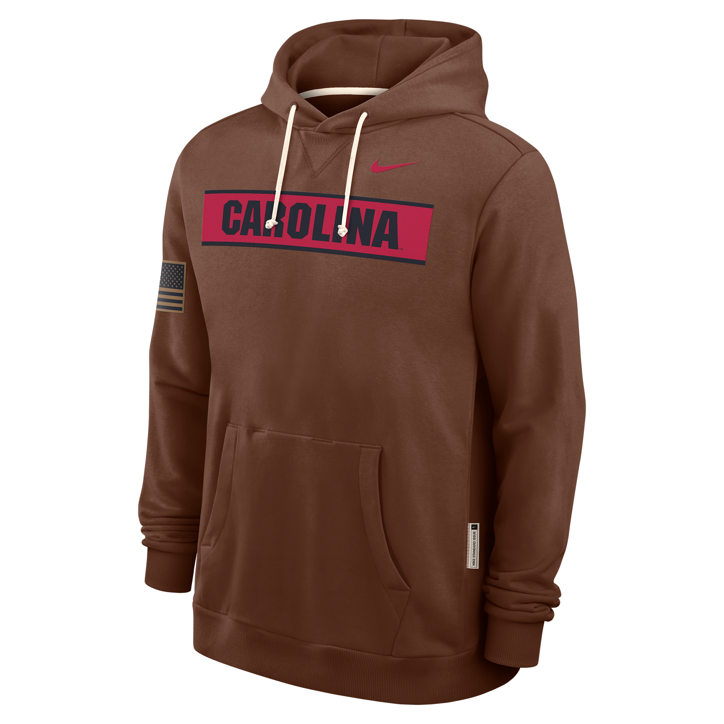 South Carolina 2026 Military Appreciation Nike Men's Dri-FIT College Long-Sleeve Hooded Top in Brown | IW4871-259