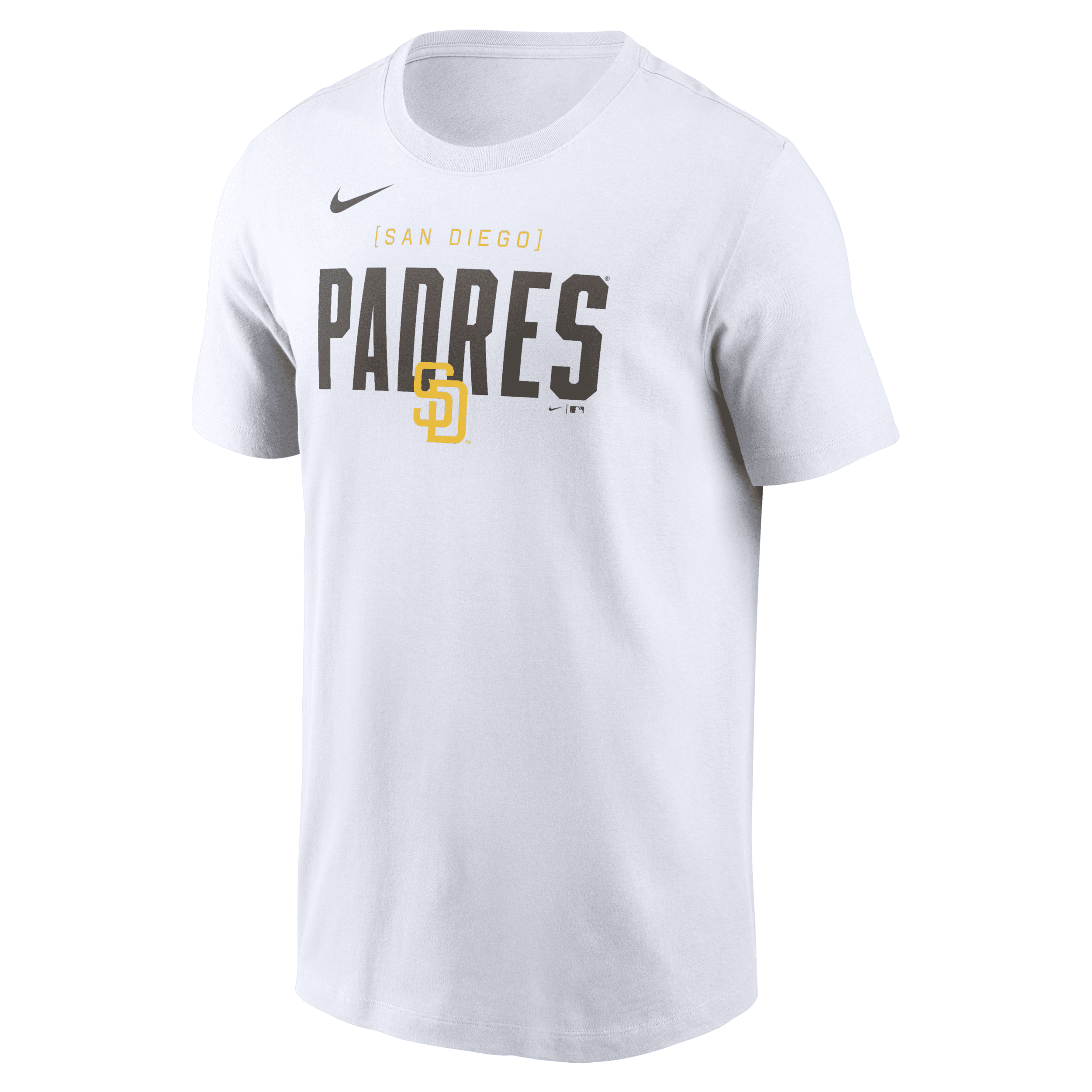Nike San Diego Padres Home Team Bracket  Men's Mlb T-shirt In White