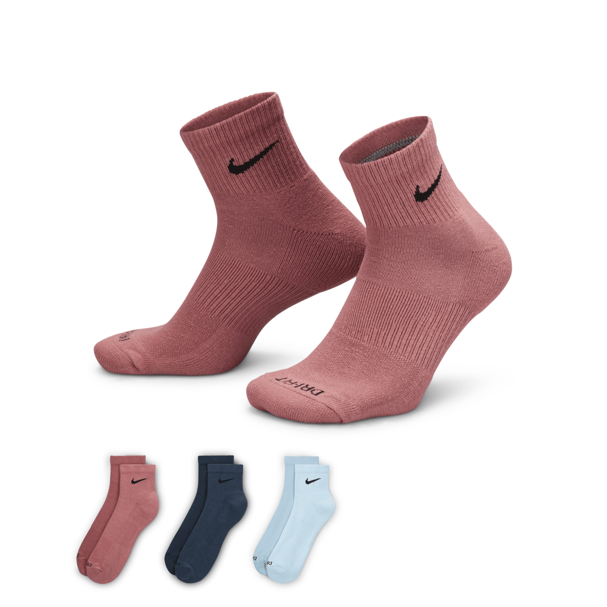 Nike Men's Everyday Plus Cushioned Training Ankle Socks (3 Pairs) In Multicolor