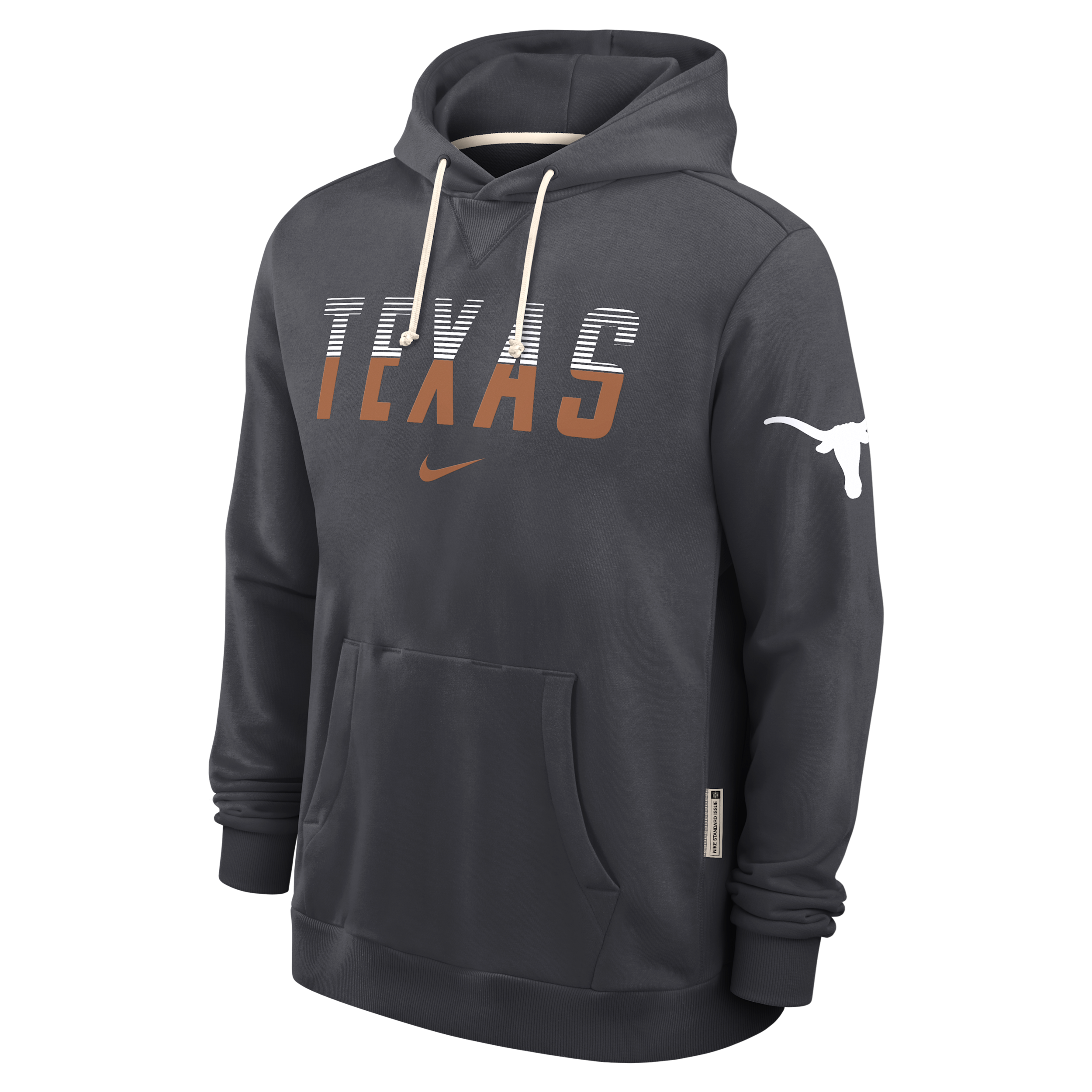 Texas Sideline Standard Issue Nike Men's Dri-FIT College Pullover Hoodie in Grey | 03AZ06FTXE-8DF
