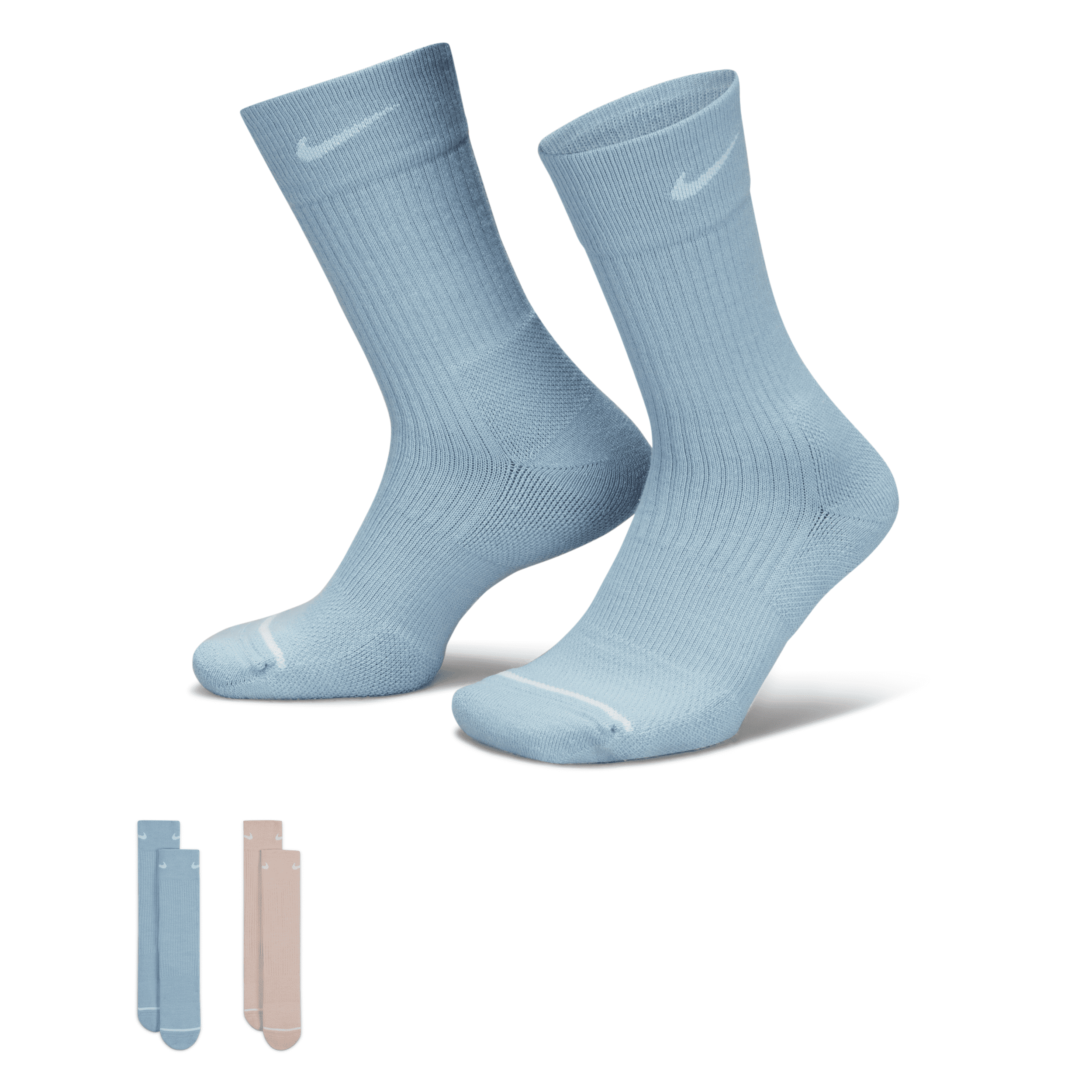 Nike Unisex Everyday Wool Cushioned Crew Socks (2 Pairs) In Multicolor