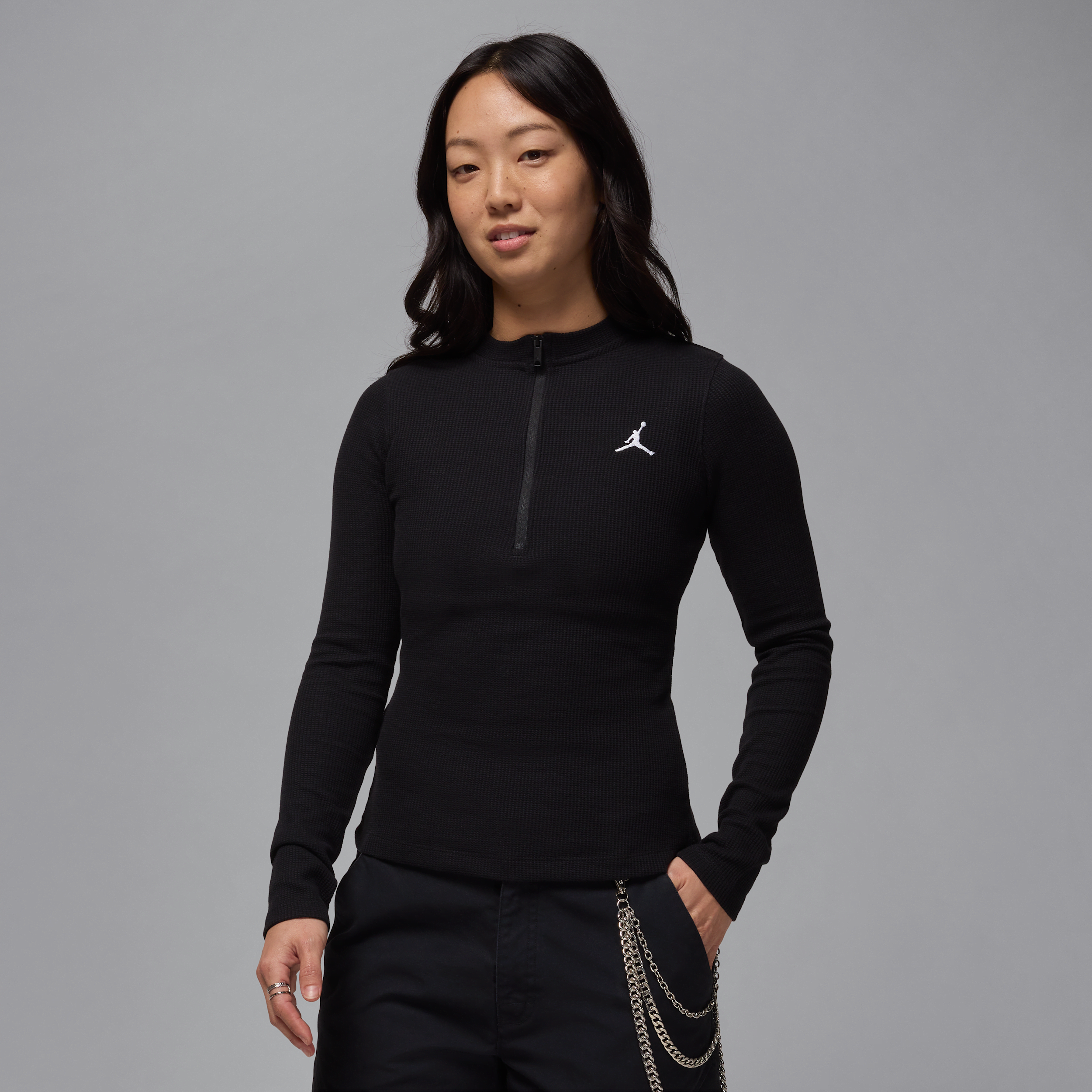 JORDAN WOMEN'S  LONG-SLEEVE 1/2-ZIP KNIT TOP 1015648377