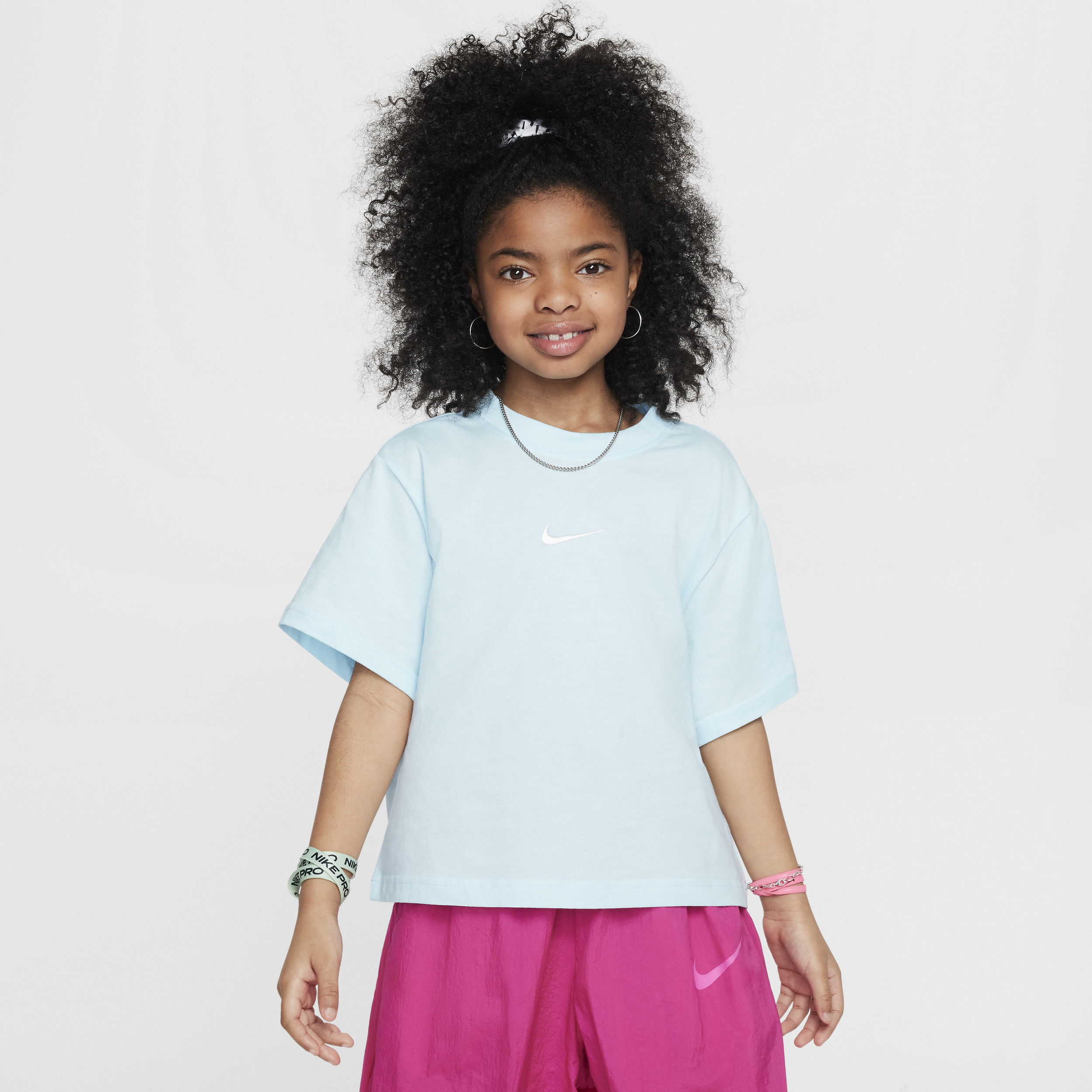 Shop Nike Sportswear Big Kids' (girls') T-shirt In Blue