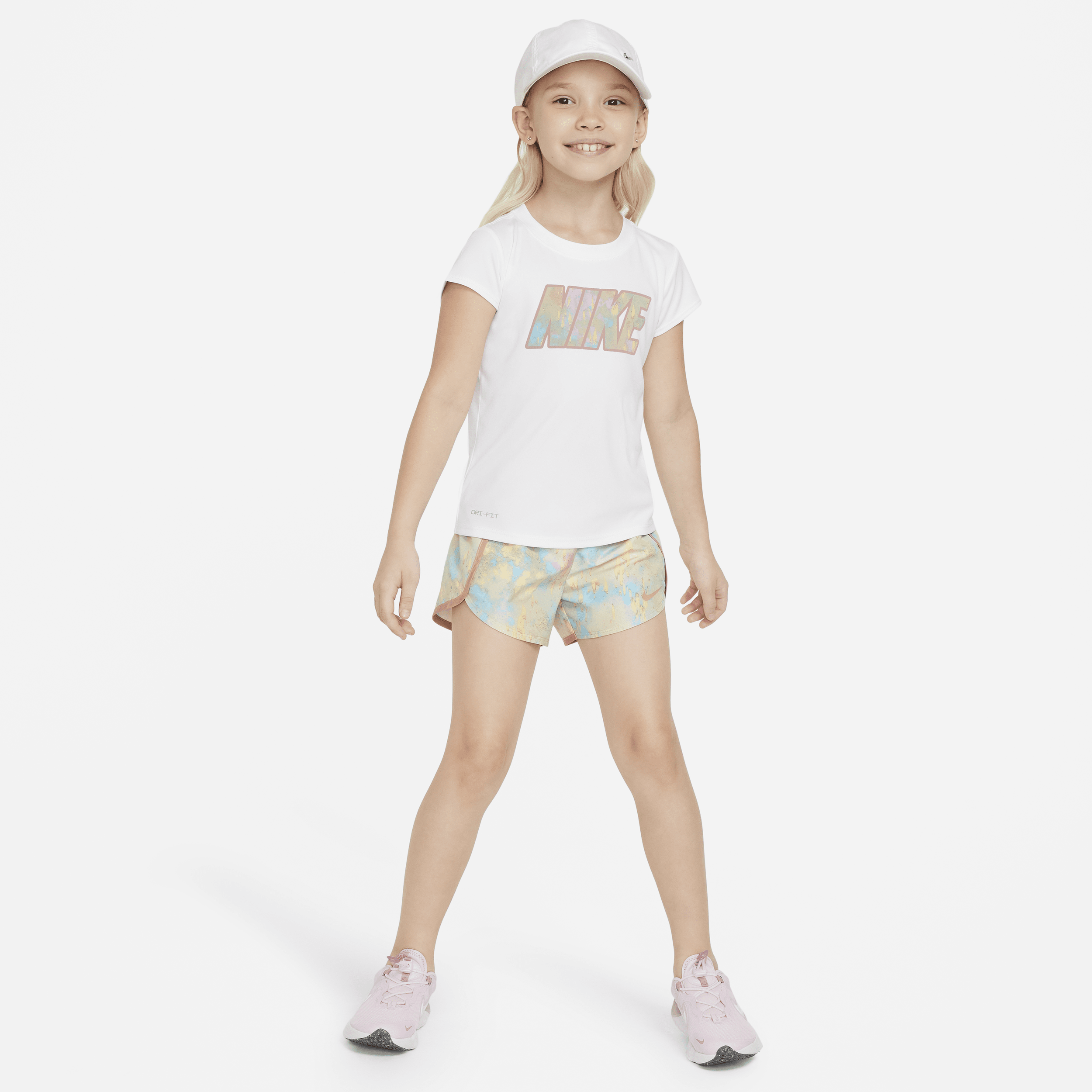 Shop Nike Dri-fit Sprinter Little Kids' 2-piece Shorts Set In Brown