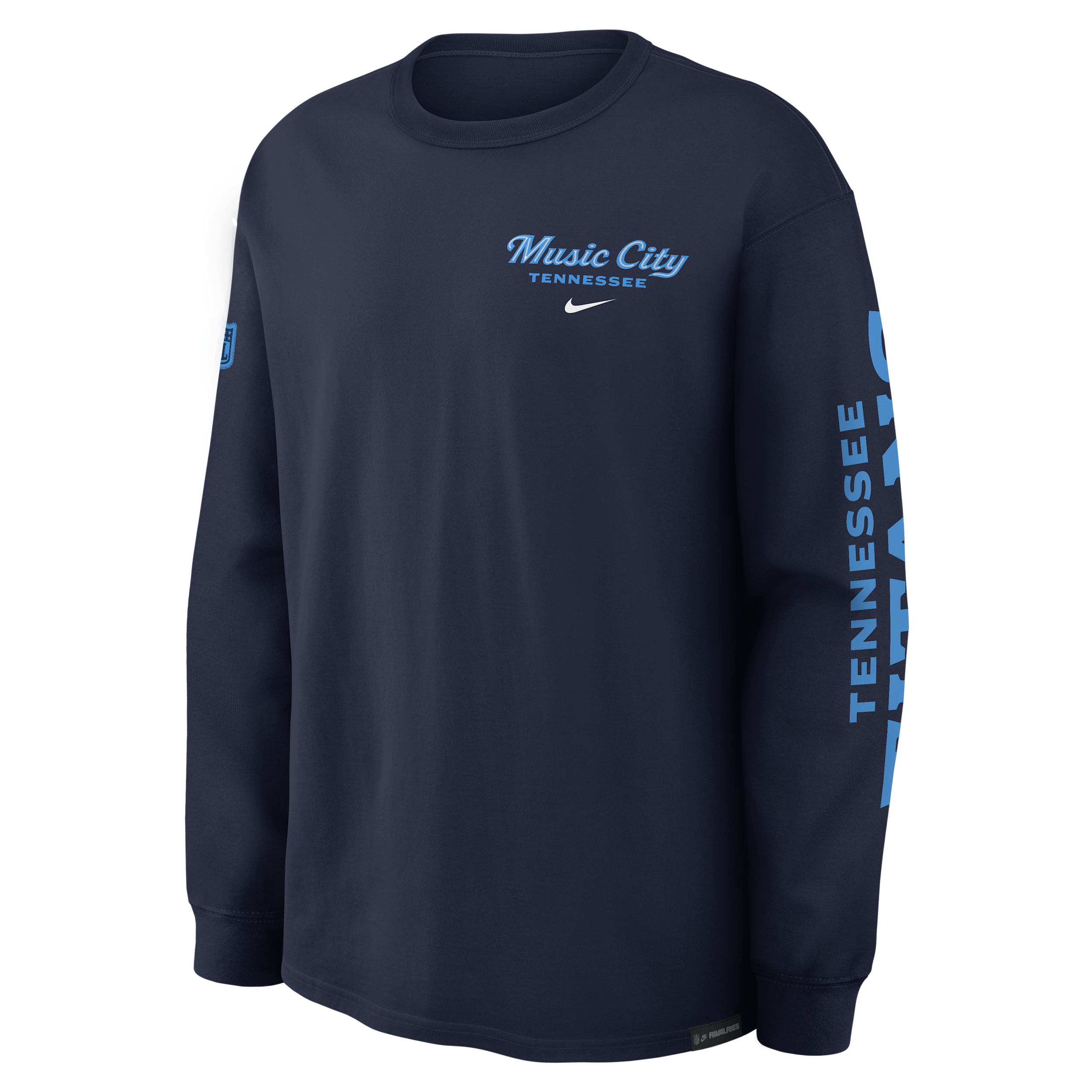 Tennessee Titans Rivalries Collection Max90 Nike Men's NFL Long-Sleeve T-Shirt in Blue | 04T941S9V-SFR