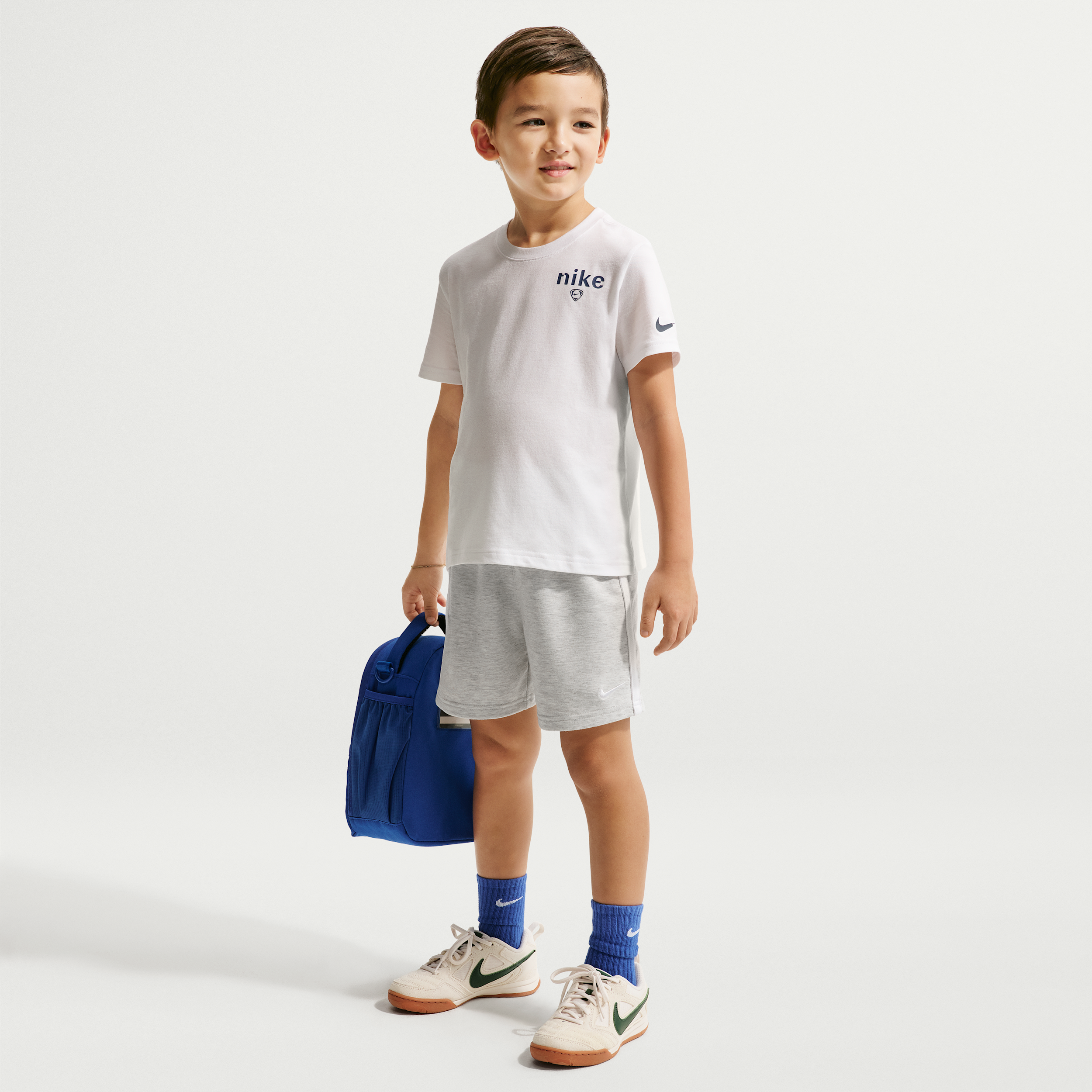 Nike Sportswear Goal Mode Little Kids' French Terry Shorts in Grey | 86N893-C87